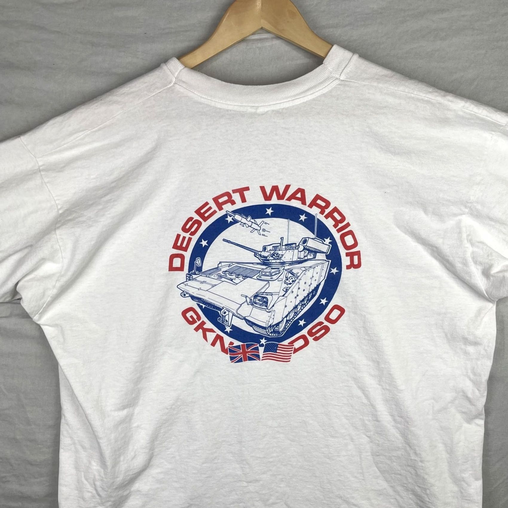 Fruit Of The Loom VINTAGE Desert Warrior Shirt Mens 2XL White Military GKN DSO 90s USA UK Desert Warrior Shirt Mens 2XL White Military GKN DSO 90s USA UK Size US XXL / EU 58 / 5 - 7 Thumbnail