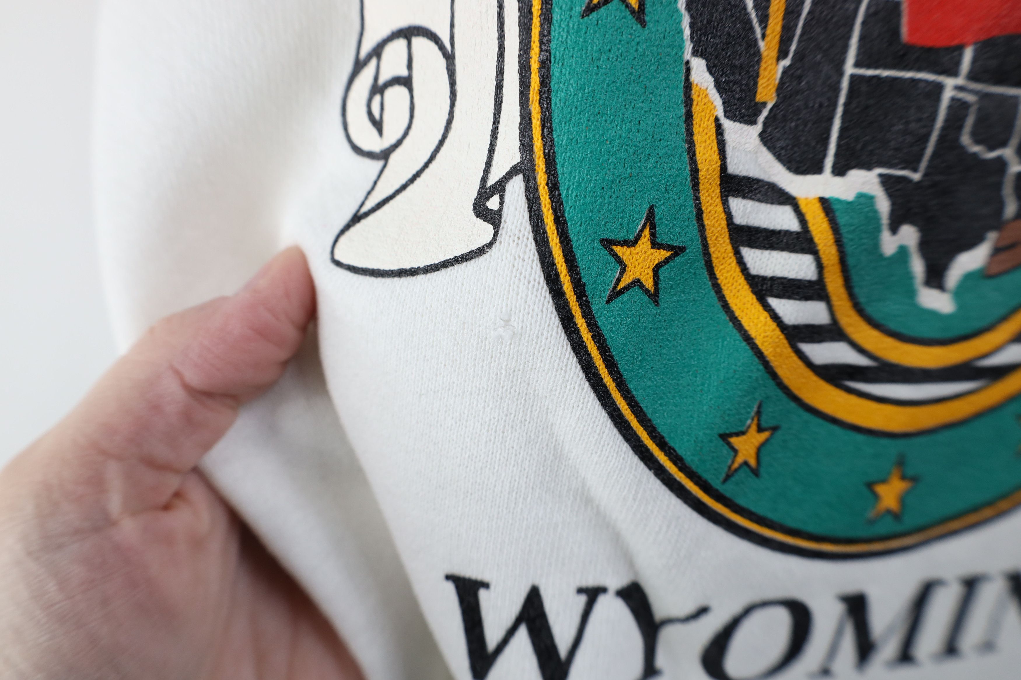 Vintage Vintage 90s Glenrock Wyoming Crewneck Sweatshirt White USA Size US L / EU 52-54 / 3 - 4 Thumbnail