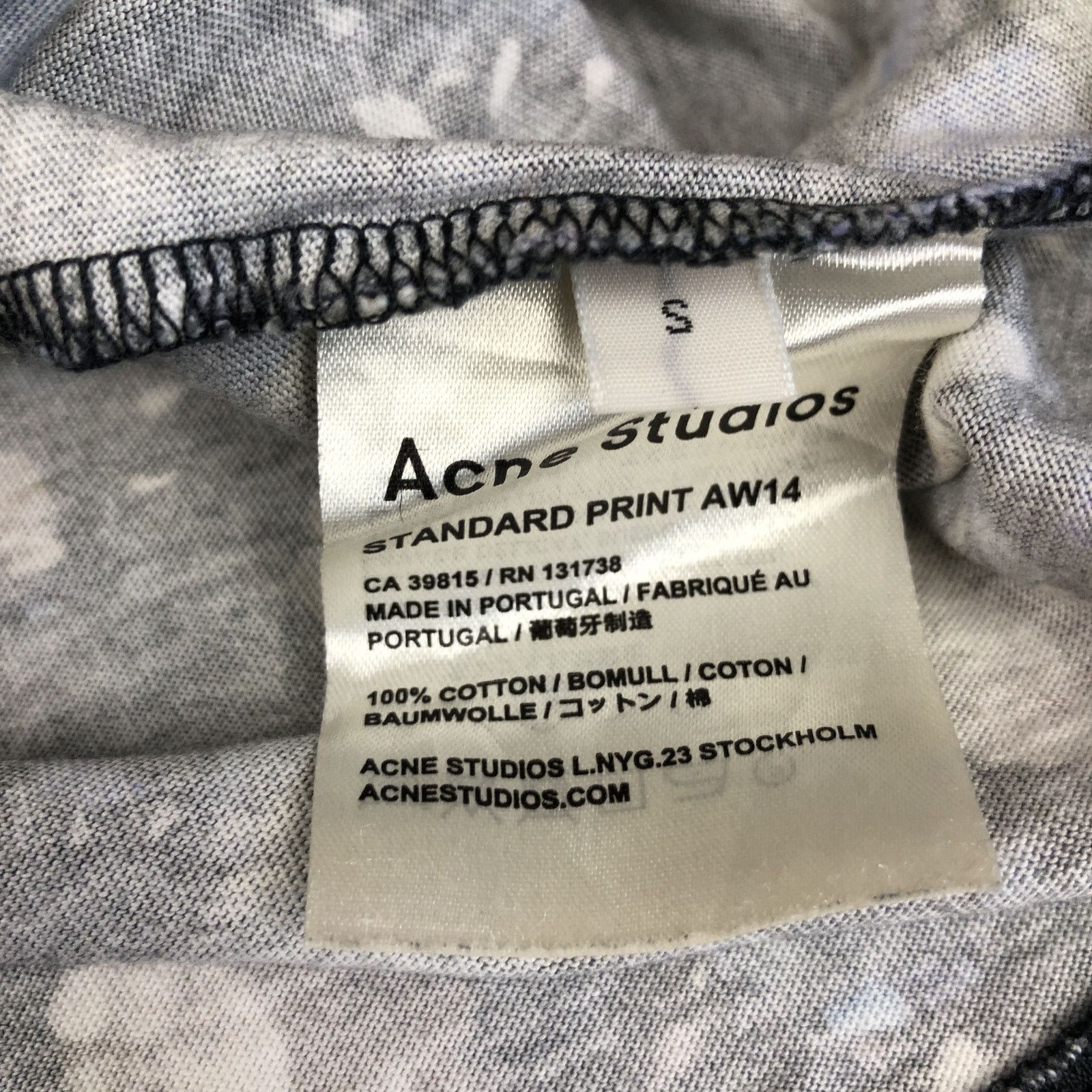 Acne Studios Acne Studios T-Shirt Standard Print AW 14 Size US S / EU 44-46 / 1 - 5 Thumbnail
