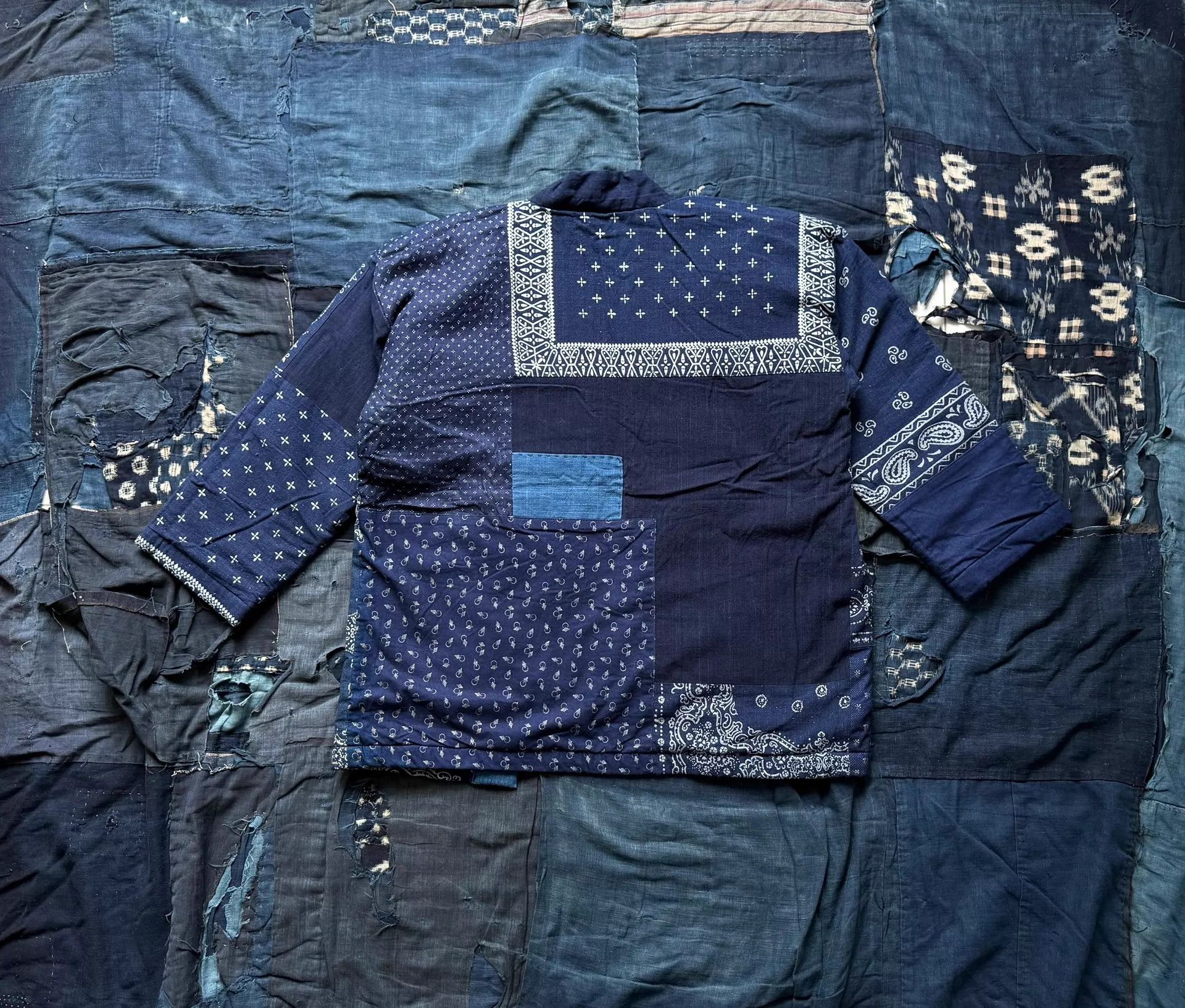 Soulive Soulive Distressed Vintage Fabric Cotton Daopao Jacket Size US M / EU 48-50 / 2 - 3 Thumbnail