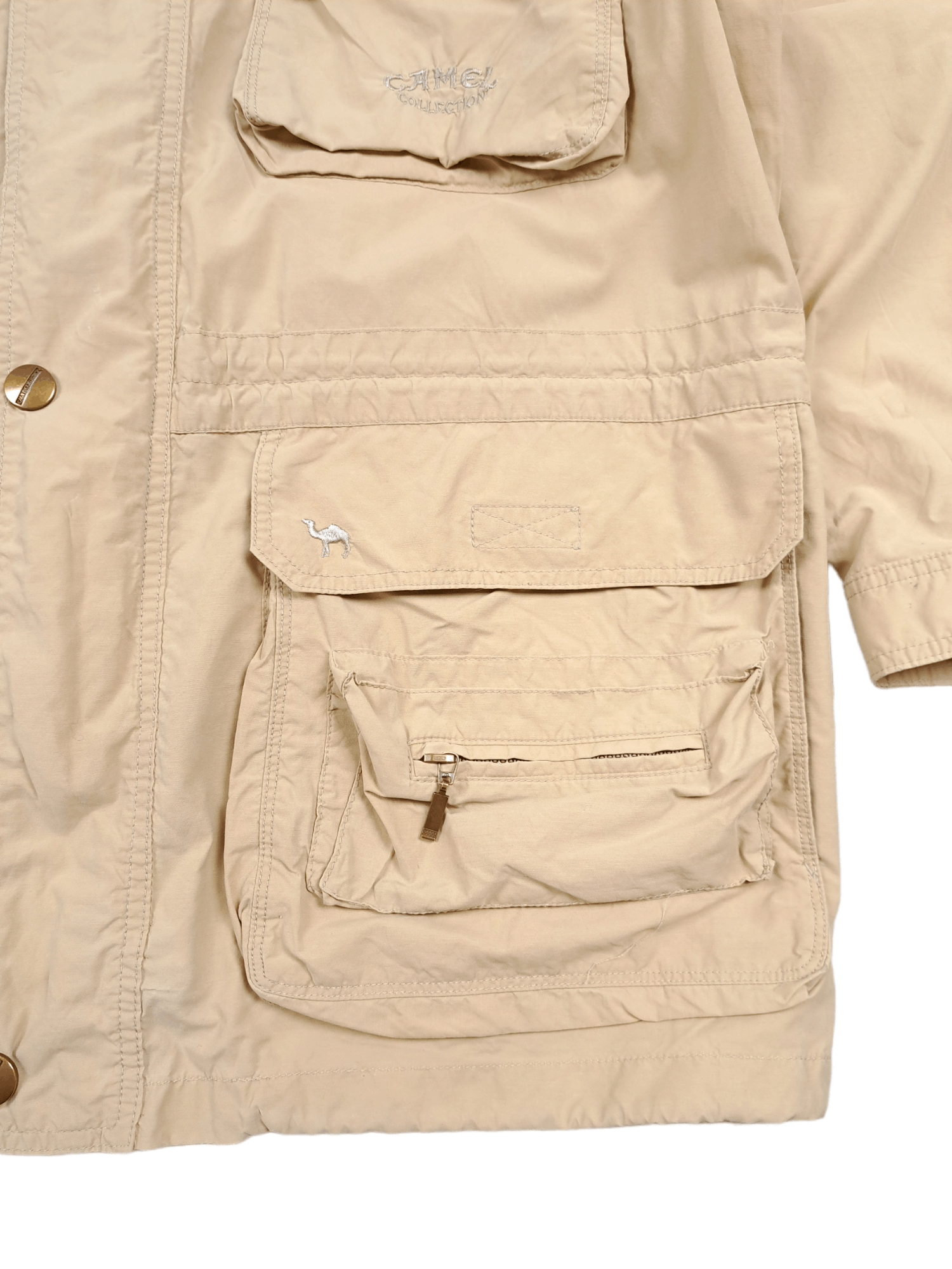Camel × camel active 💎 Vintage Detachable Sleeves Cargo Camel Beige Jacket Size US XXL / EU 58 / 5 - 9 Thumbnail