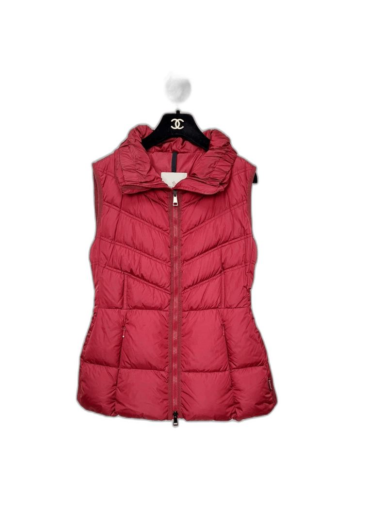 Moncler Moncler Down Vest with Belt in Red Size M / US 6-8 / IT 42-44 - 1 Thumbnail