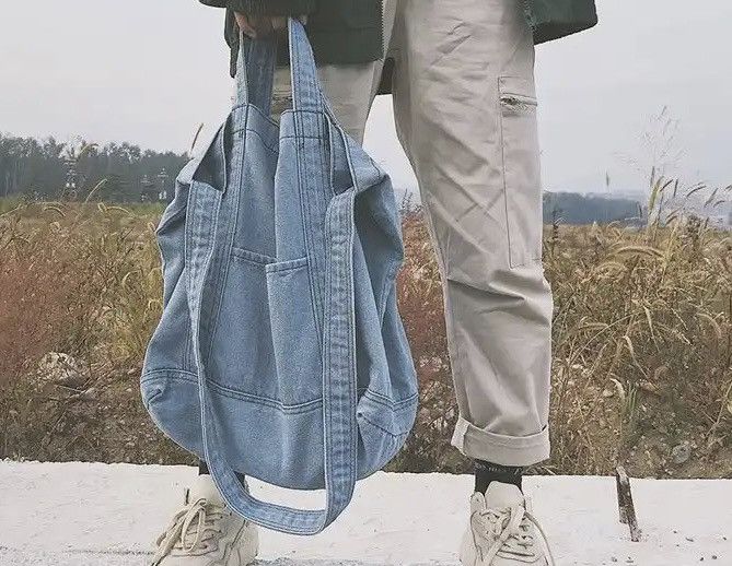 Japanese Brand Distressed Denim Shoulder Bag Size ONE SIZE - 2 Thumbnail