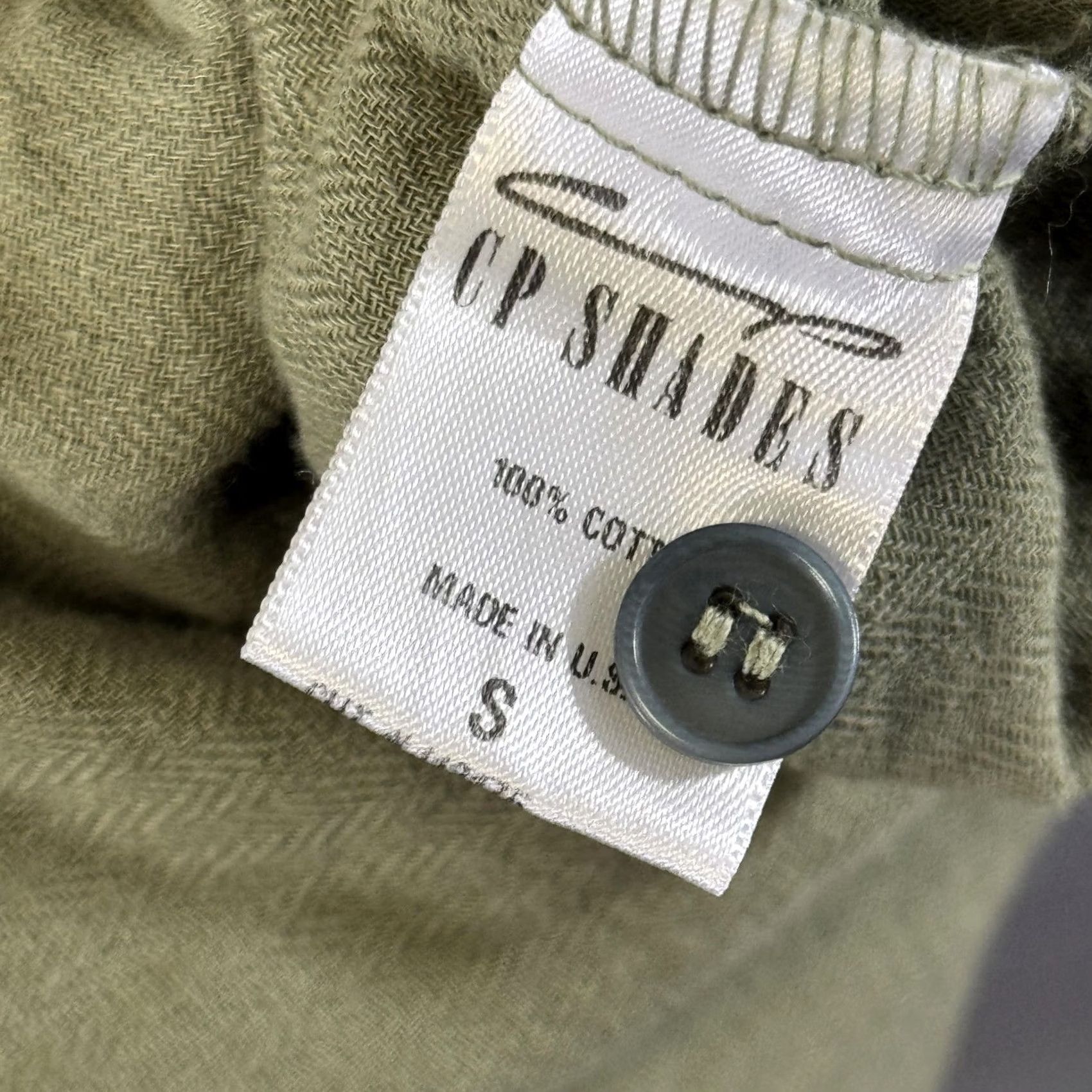 Olive CP Shades Shirt Womens Small Olive Green Gauze Button Front Made in USA Shirt Womens Small Olive Green Gauze Button Front USA Size S / US 4 / IT 40 - 4 Thumbnail