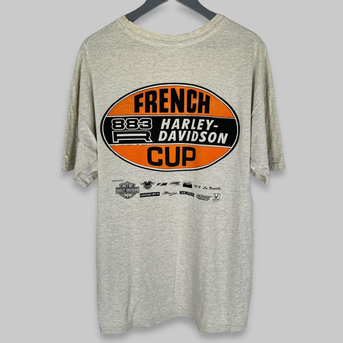 Harley Davidson Vintage 90s Harley Davidson French Cup 883R T Shirt Size US XL / EU 56 / 4 - 2 Thumbnail