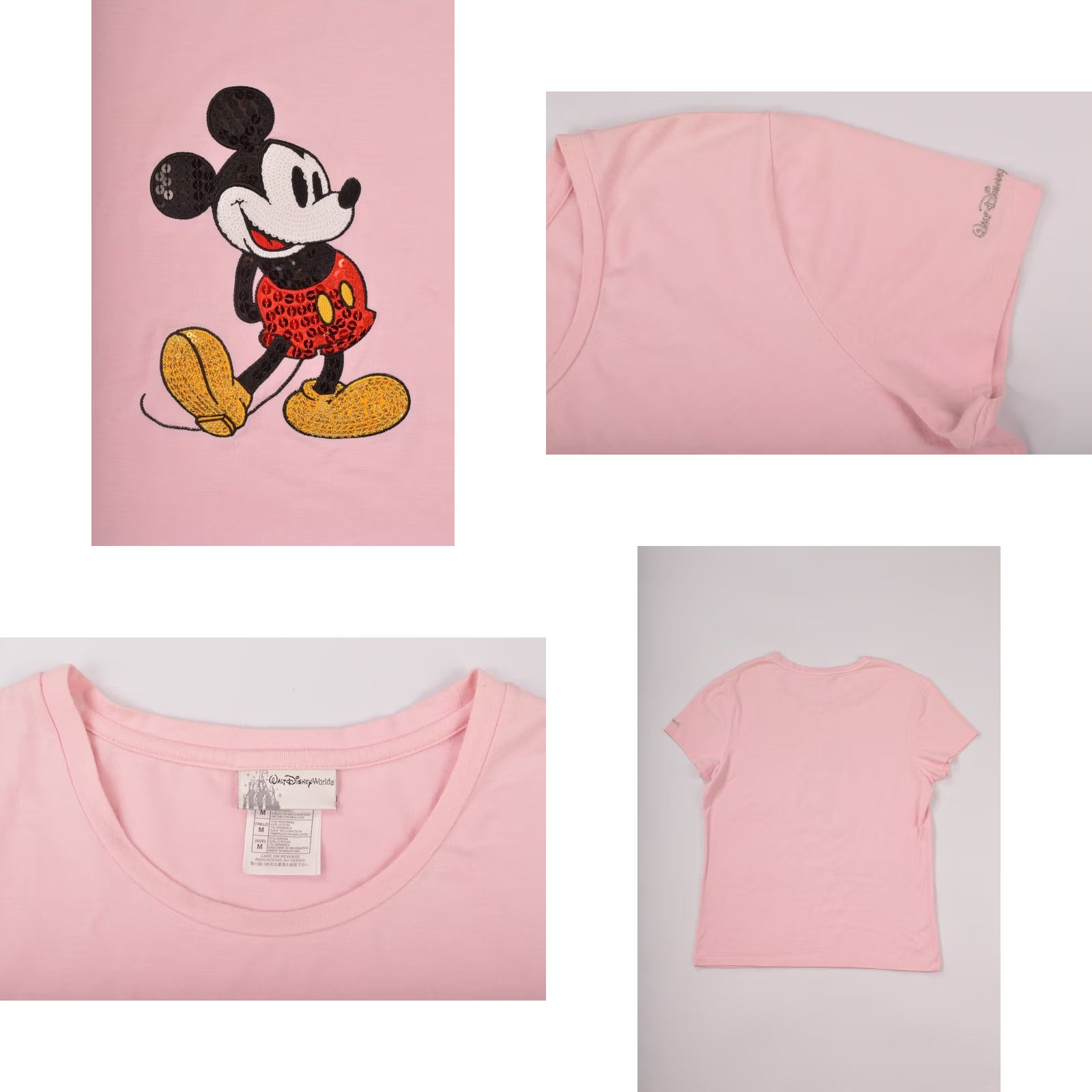 Disney Walt Disney World Big Mickey Vintage Womens Pink T-Shirt Tee Size M Size M / US 6-8 / IT 42-44 - 8 Thumbnail