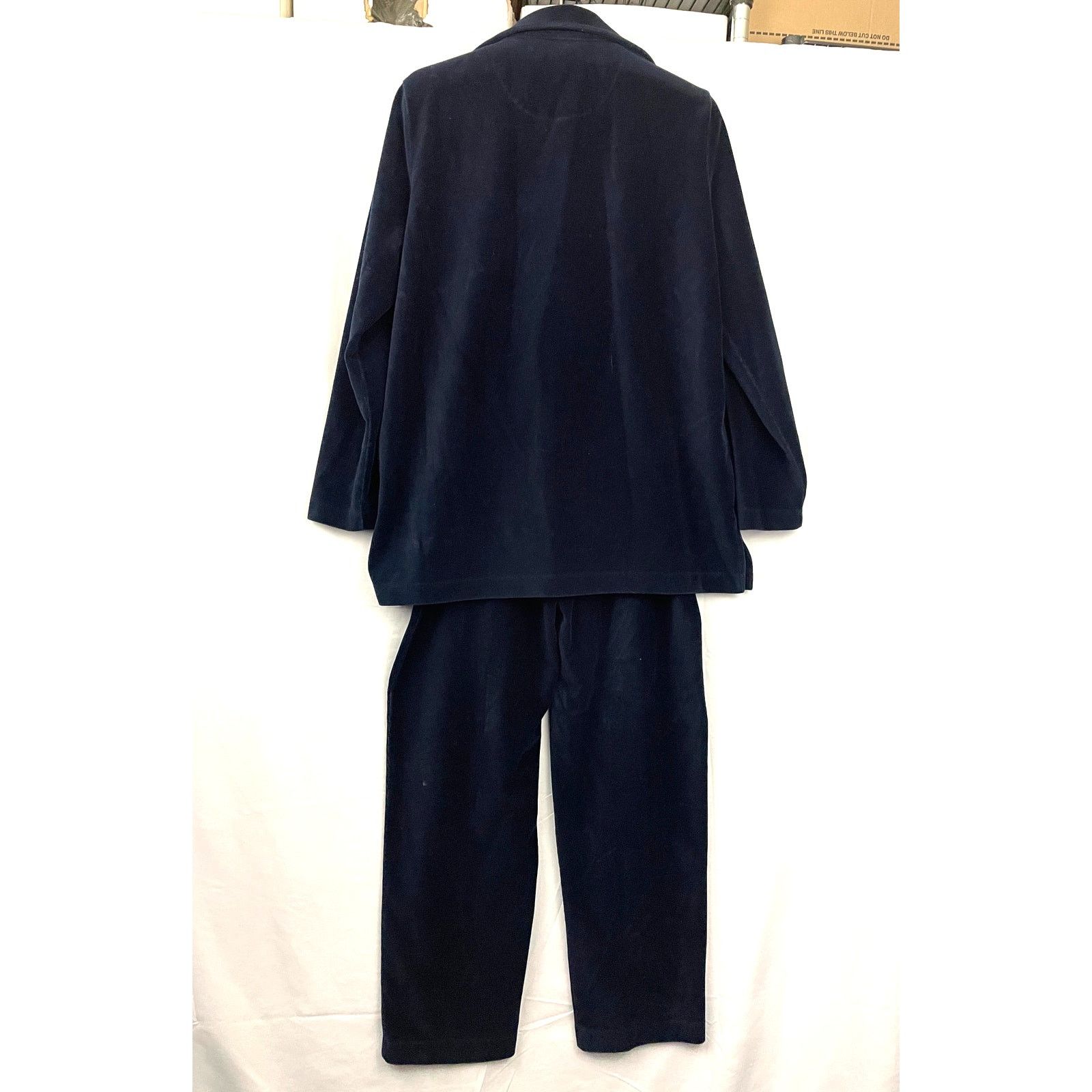 Liz Claiborne Liz Claiborne Navy Blue Tracksuit Corduroy Velour LARGE Size L / US 10 / IT 46 - 12 Thumbnail