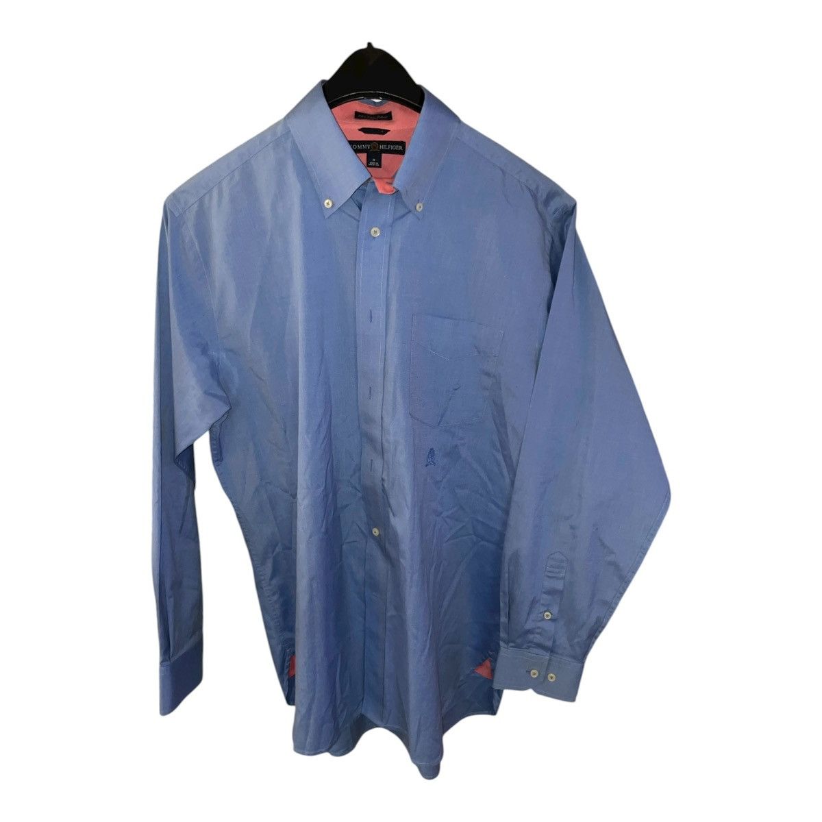 Tommy Hilfiger Tommy Hilfiger 80's 2 Ply Fabric Blue Pink Button Down Size US M / EU 48-50 / 2 - 1 Thumbnail