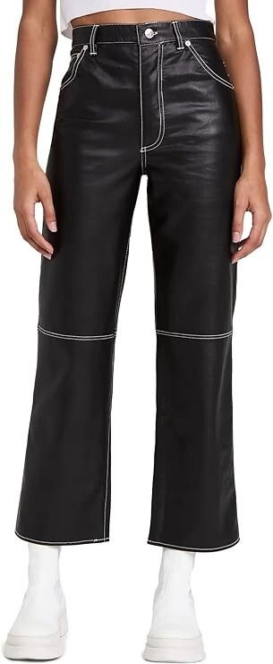 Free People Free People It Factor Vegan Leather Pant Mystic ( 4 ) Size 27" / US 4 / IT 40 - 1 Thumbnail