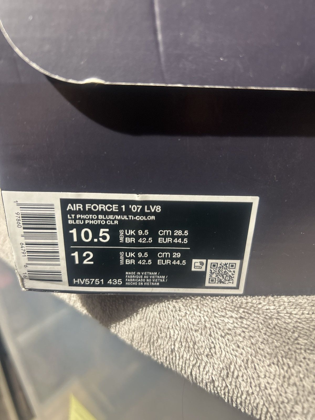 Nike Nike Air Force 1 '07 LV8 "Light Photo Blue" - Brand New Size US 10.5 / EU 43-44 - 8 Thumbnail