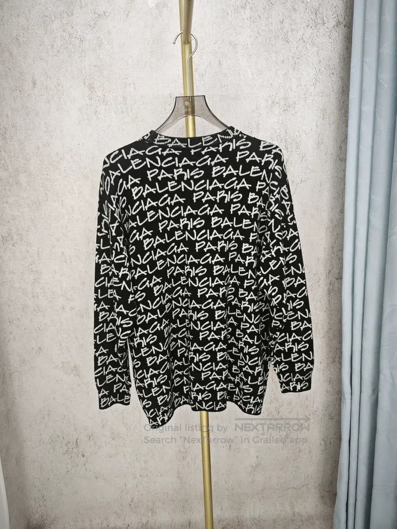 Balenciaga Balenciaga All-Lettering Printed Sweater Size US L / EU 52-54 / 3 - 5 Thumbnail
