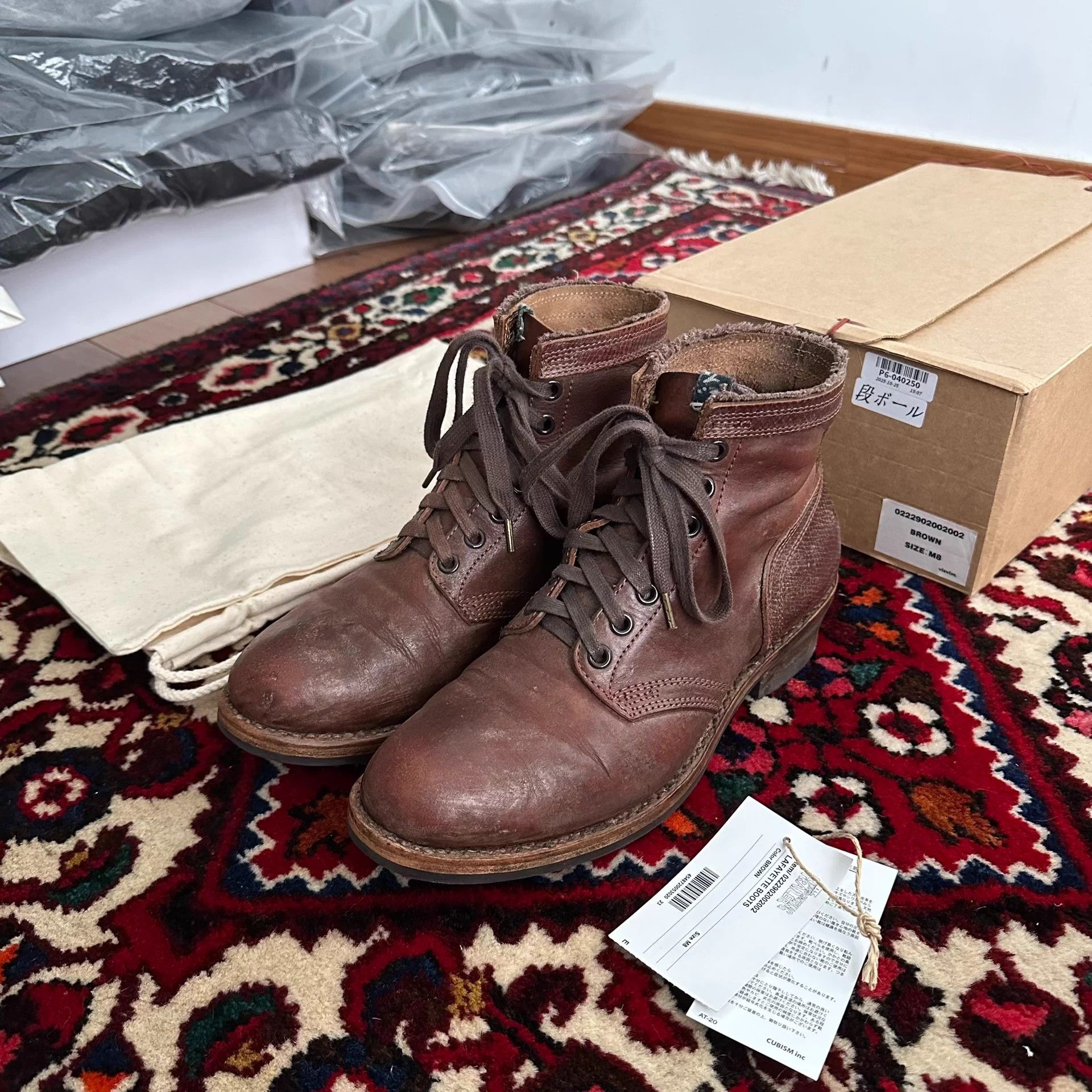 visvim 22aw ict lafayette mud-dyed boots 8