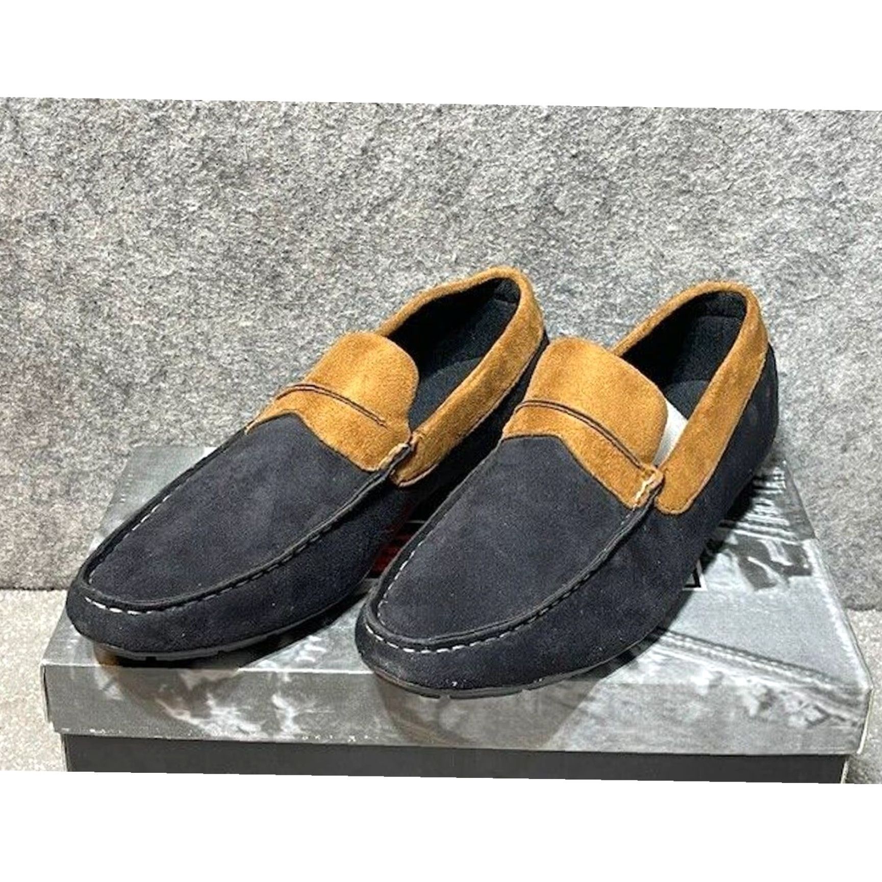 Vintage Fiesso Loafers Slip On Driving Moccassin Suede Comfort 7 Men Casual Workwear Black Uk 6.5 Us 7 EU 40 Loafer Closed Toe Slip On Size US 7 / EU 40 - 2 Thumbnail