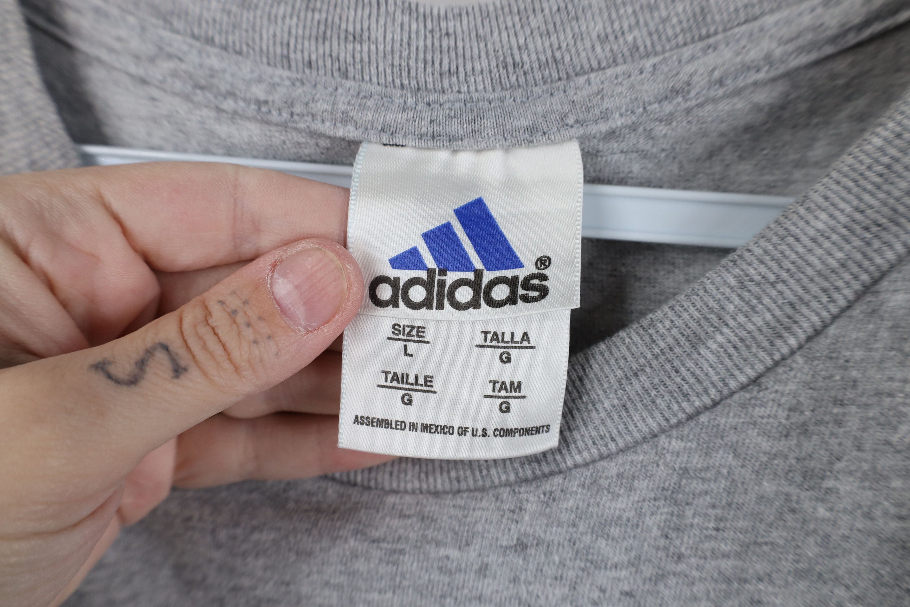Adidas Vintage 90s Y2K Adidas Spell Striped Short Sleeve T-Shirt Size US L / EU 52-54 / 3 - 9 Thumbnail
