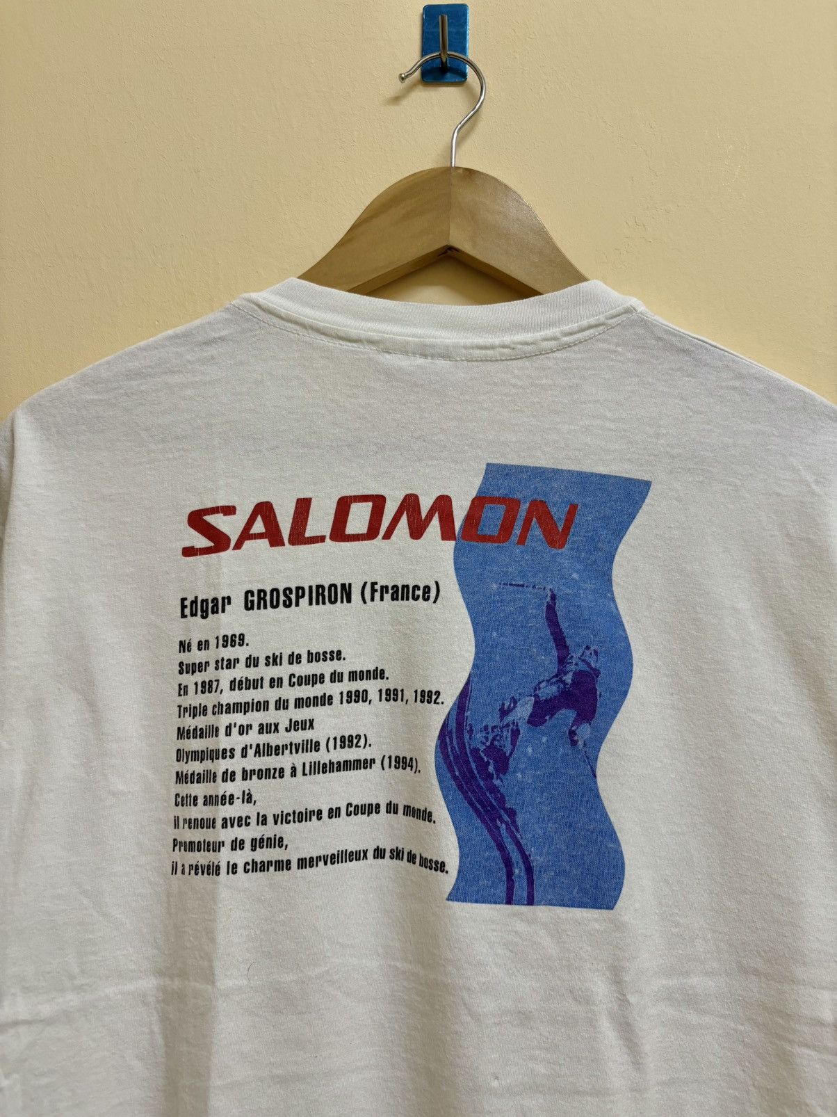 Salomon Vintage 90s Salomon Edgar Grospiron Frace Ski Art Streetwear Size US L / EU 52-54 / 3 - 1 Thumbnail