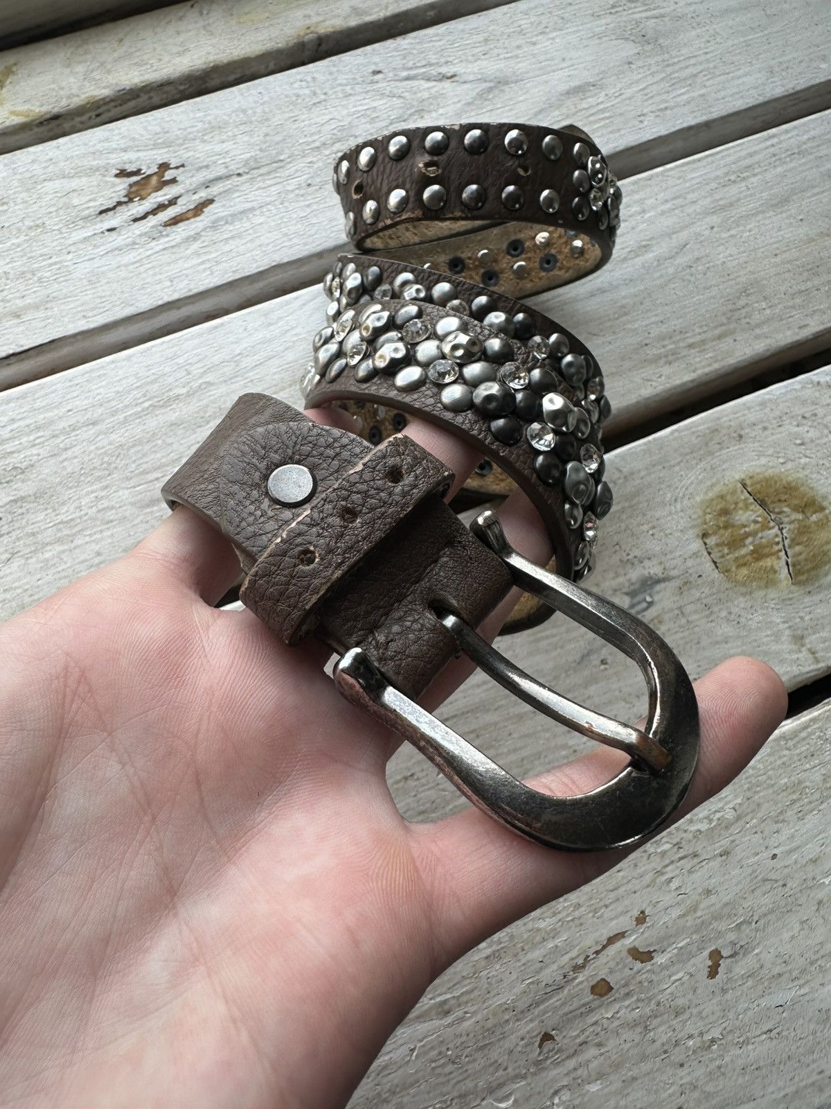 Japanese Brand × Vintage 🚨Vintage Crazy Metal Belt Drip Japanese Hype bb Simon Size ONE SIZE - 2 Thumbnail