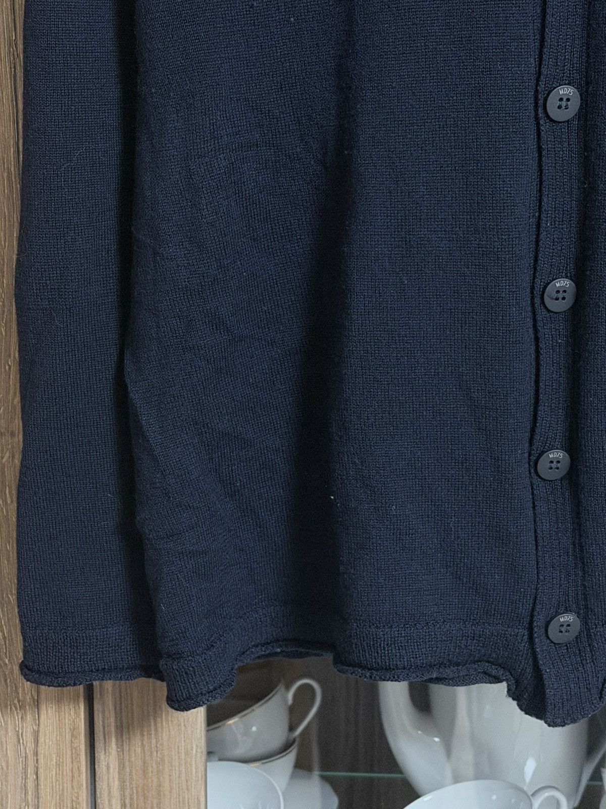 MD75 MD75 Navy Blue Wool Button Up Light Cardigan Sweater M Size US M / EU 48-50 / 2 - 6 Thumbnail