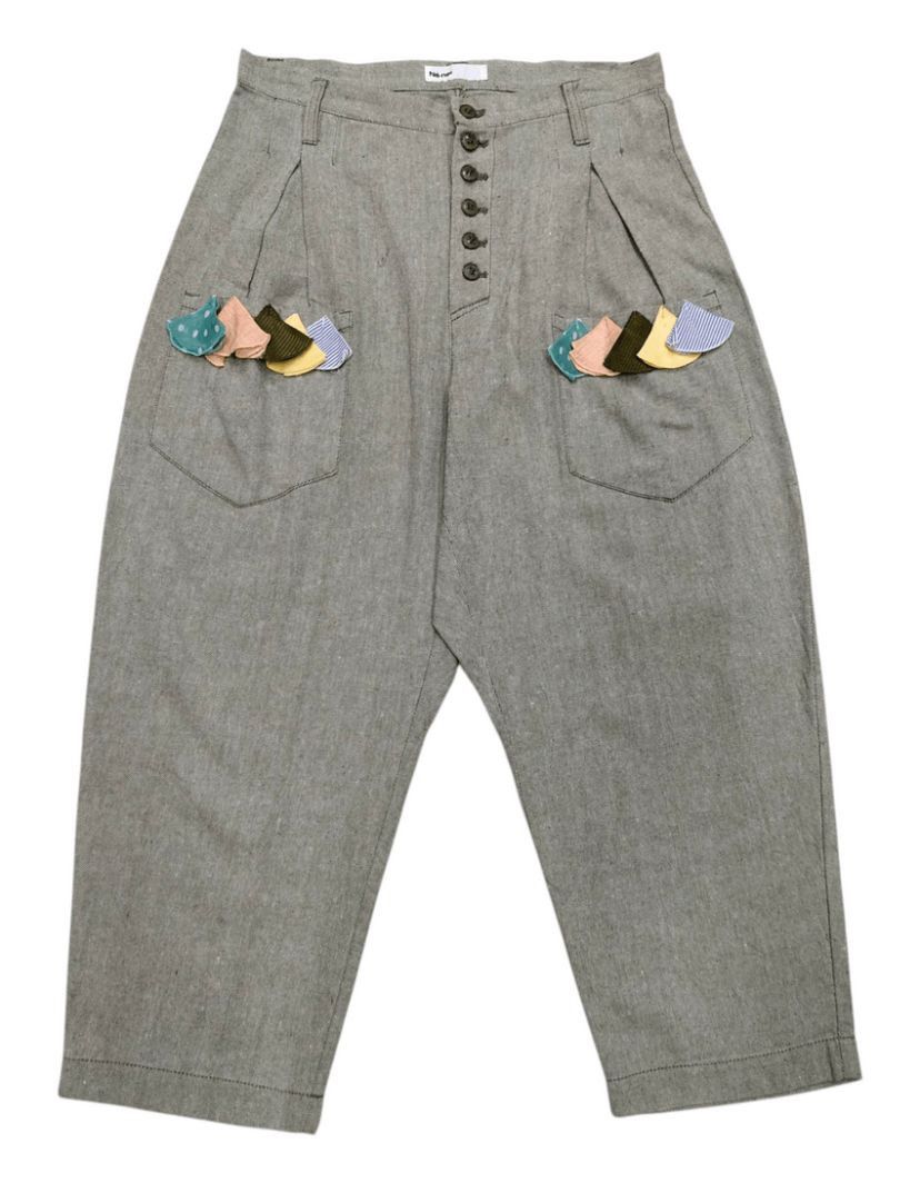 Ne-Net VINTAGE NE-NET X ISSEY MIYAKE Tape Drop Crotch Cropped Pants Size US 30 / EU 46 - 1 Thumbnail