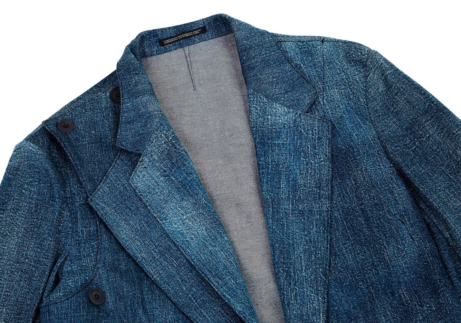 Yohji Yamamoto Yohji Yamamoto Layered Denim Jacket Indigo Size US M / EU 48-50 / 2 - 6 Thumbnail