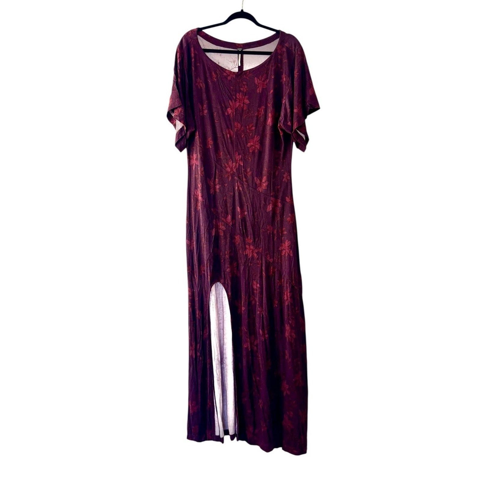 Free People FREE PEOPLE Jace Front Slit Maxi Dress Boho Flutter Sleeves Size L / US 10 / IT 46 - 3 Thumbnail