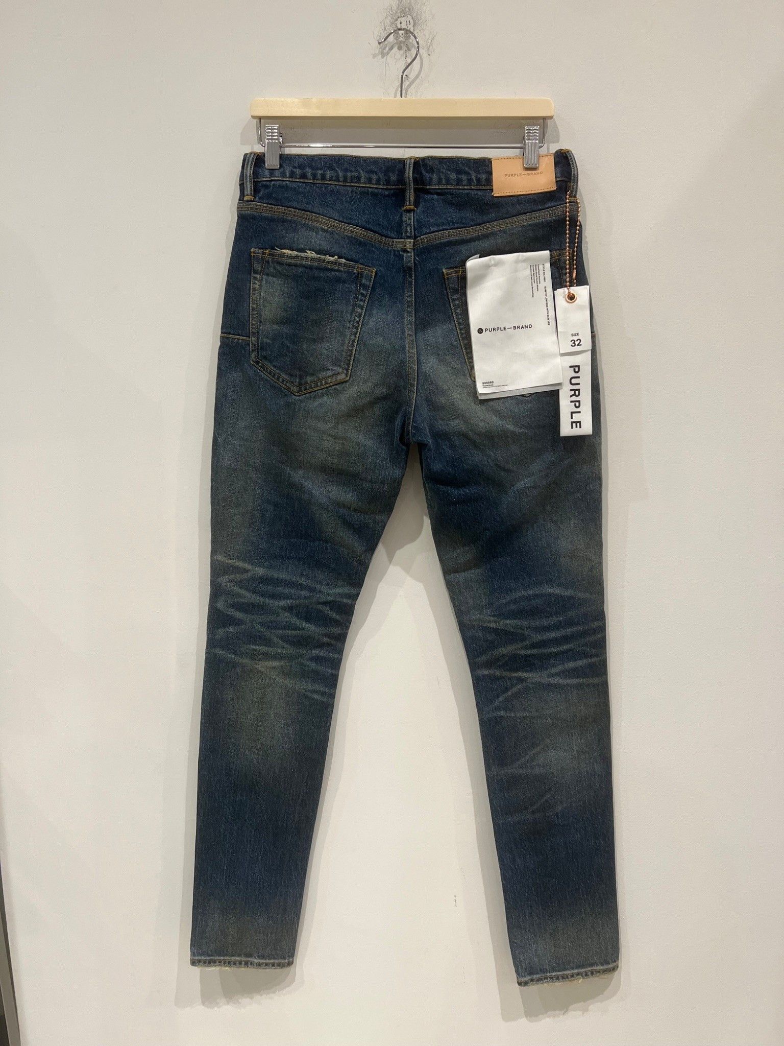 Purple Brand Purple Brand P001 Dirty Patina Dark Indigo Jeans Size US 32 / EU 48 - 3 Thumbnail