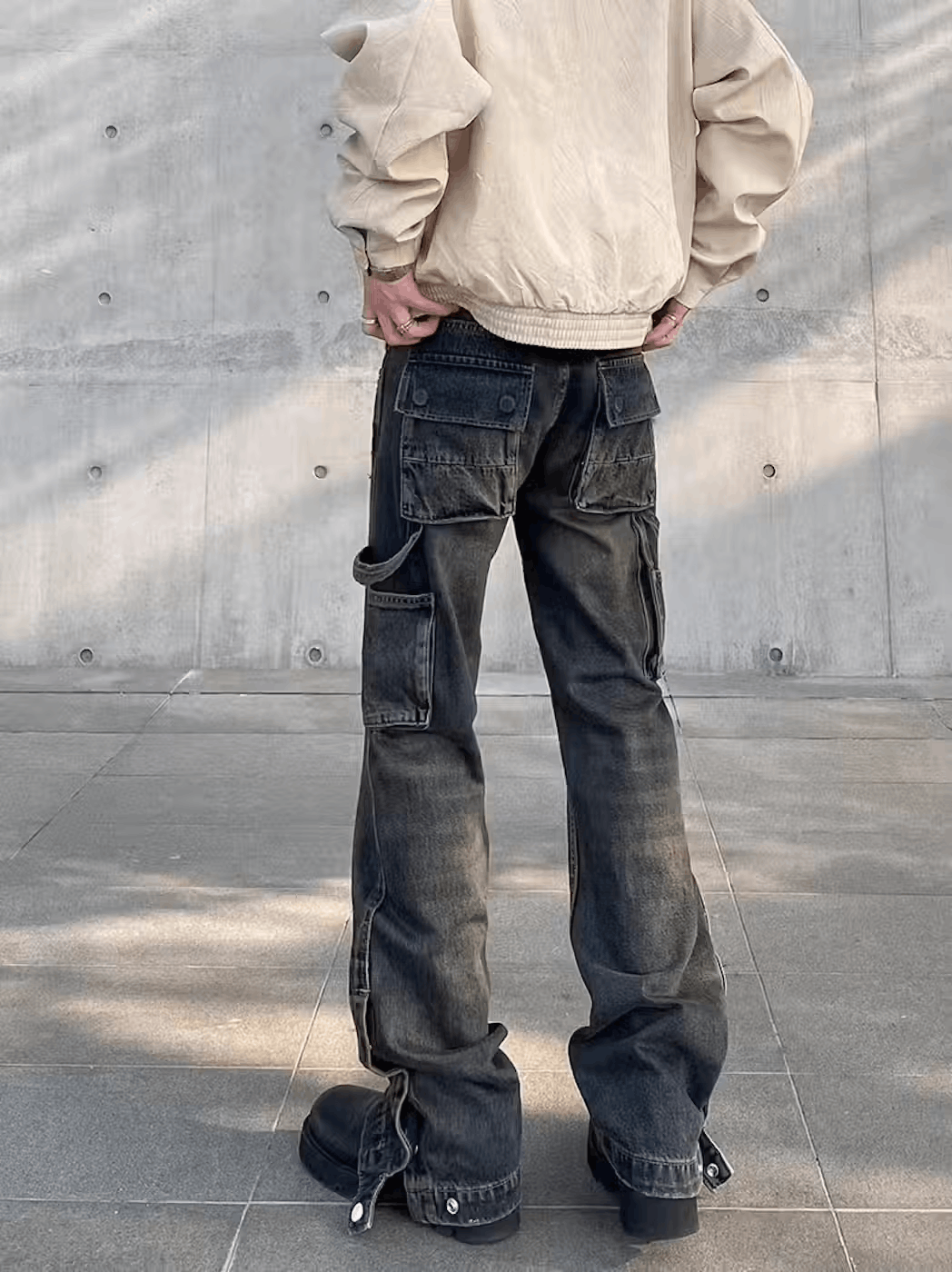 Japanese Brand × Jean Aged washed yellow clay straight leg jeans Size US 34 / EU 50 - 3 Thumbnail