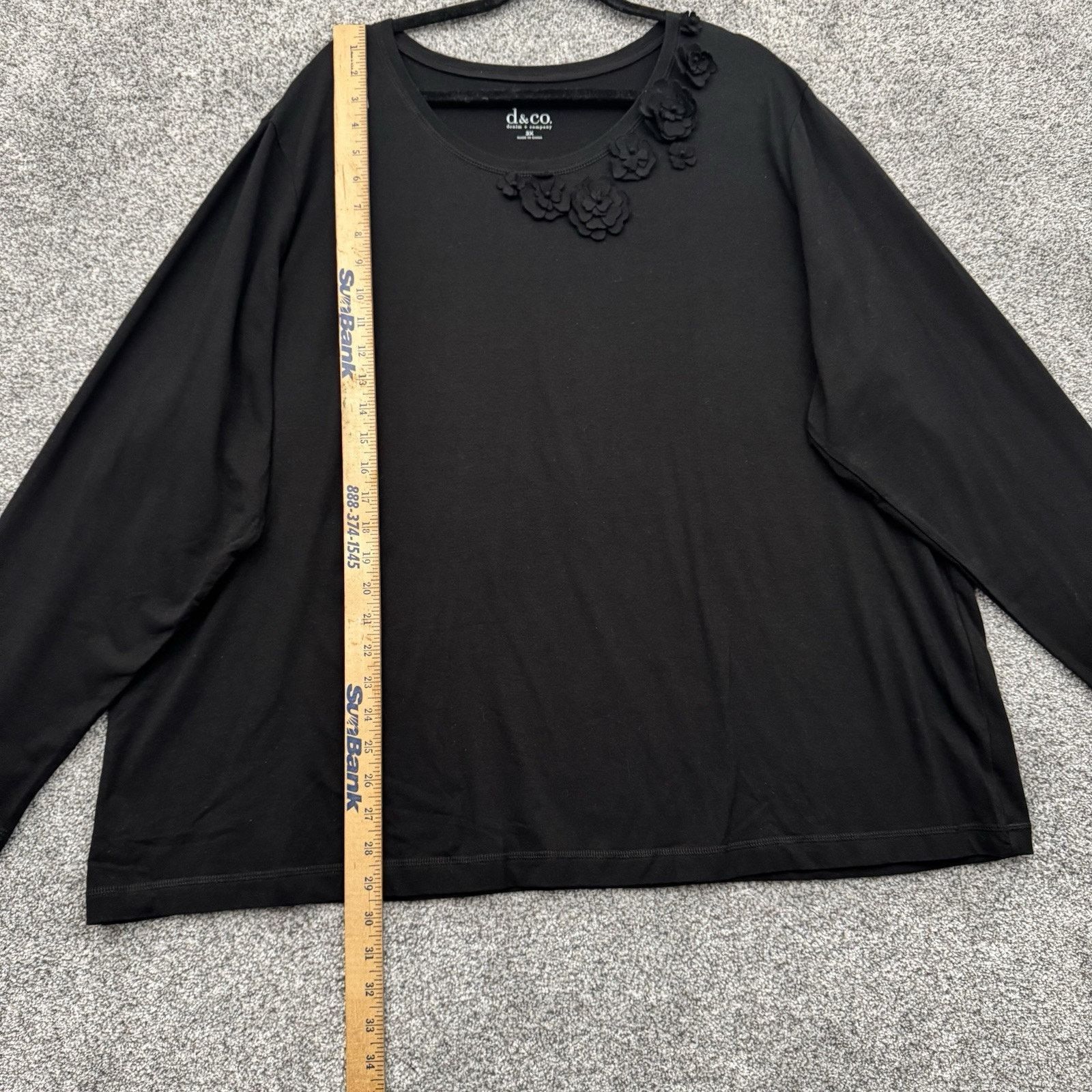 Other Womens 3X Plus Top Dark Cottagecore 3D Floral Embellished Size 3XL / US 20-22 - 2 Thumbnail