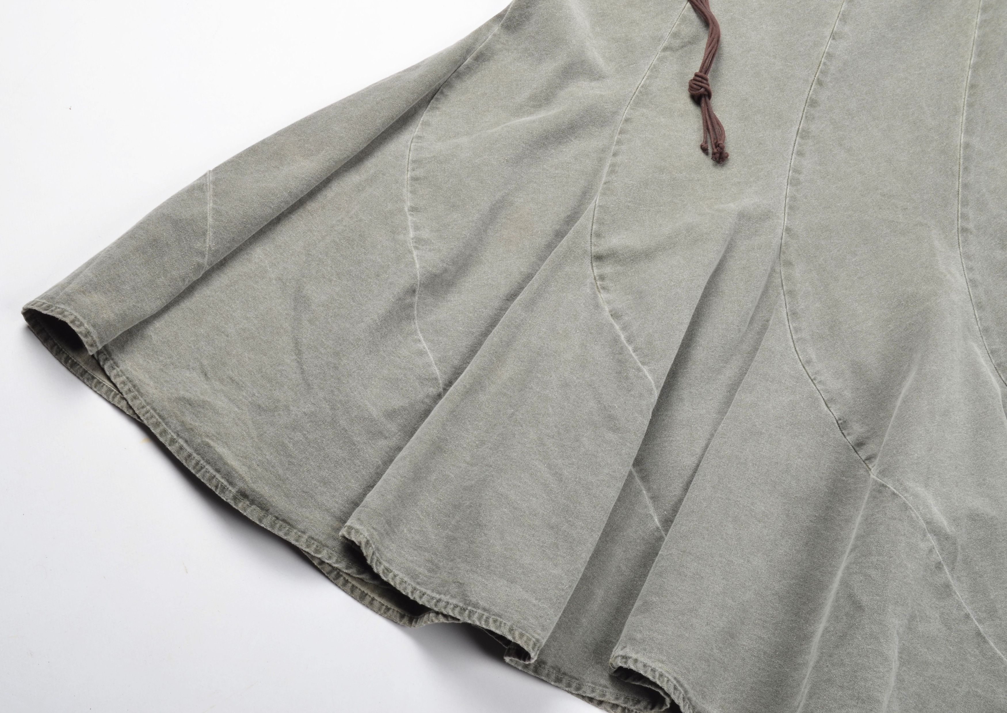 Vintage Per Una Y2K Boho Khaki Flared Midi Skirt with Braided Belt Size 30" / US 8 / IT 44 - 7 Thumbnail