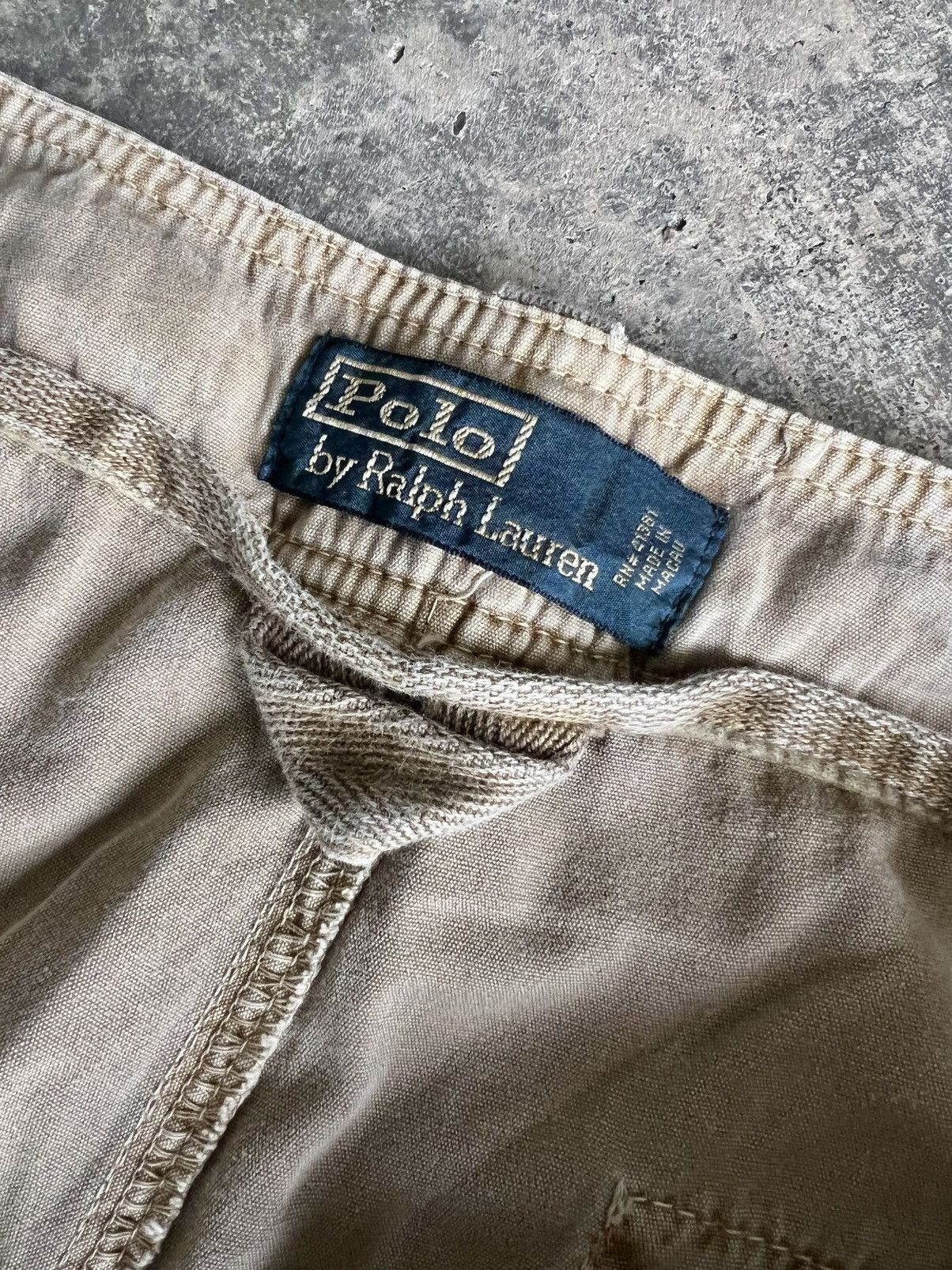 Polo Ralph Lauren Crazy Vintage 90s Polo RL Baggy Wide Leg Cargo Pants Size US 36 / EU 52 - 14 Thumbnail