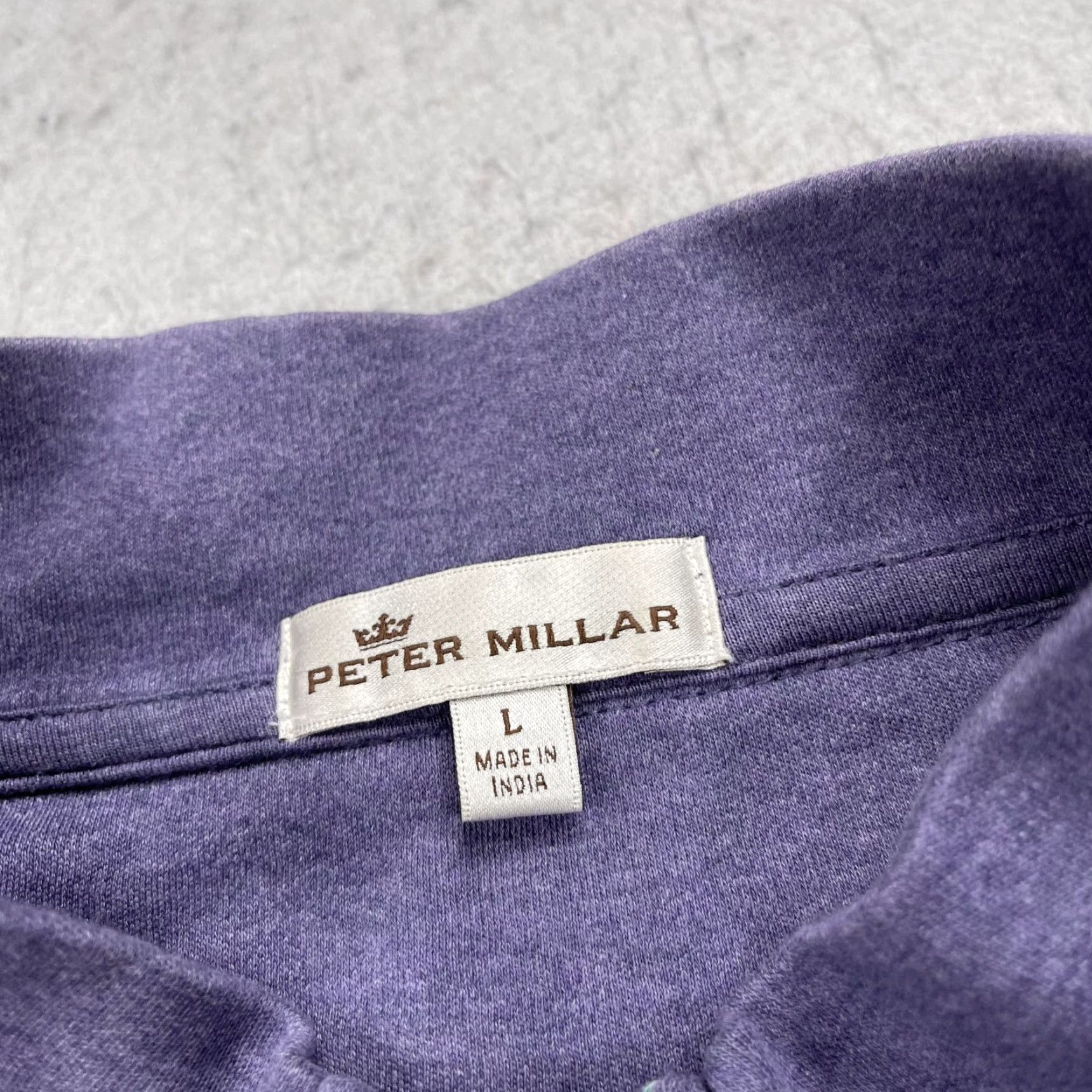 Peter Millar Peter Millar Sweater Mens Large Purple Golf 100% Cotton Interlock 1/4 Zip Size US L / EU 52-54 / 3 - 4 Thumbnail