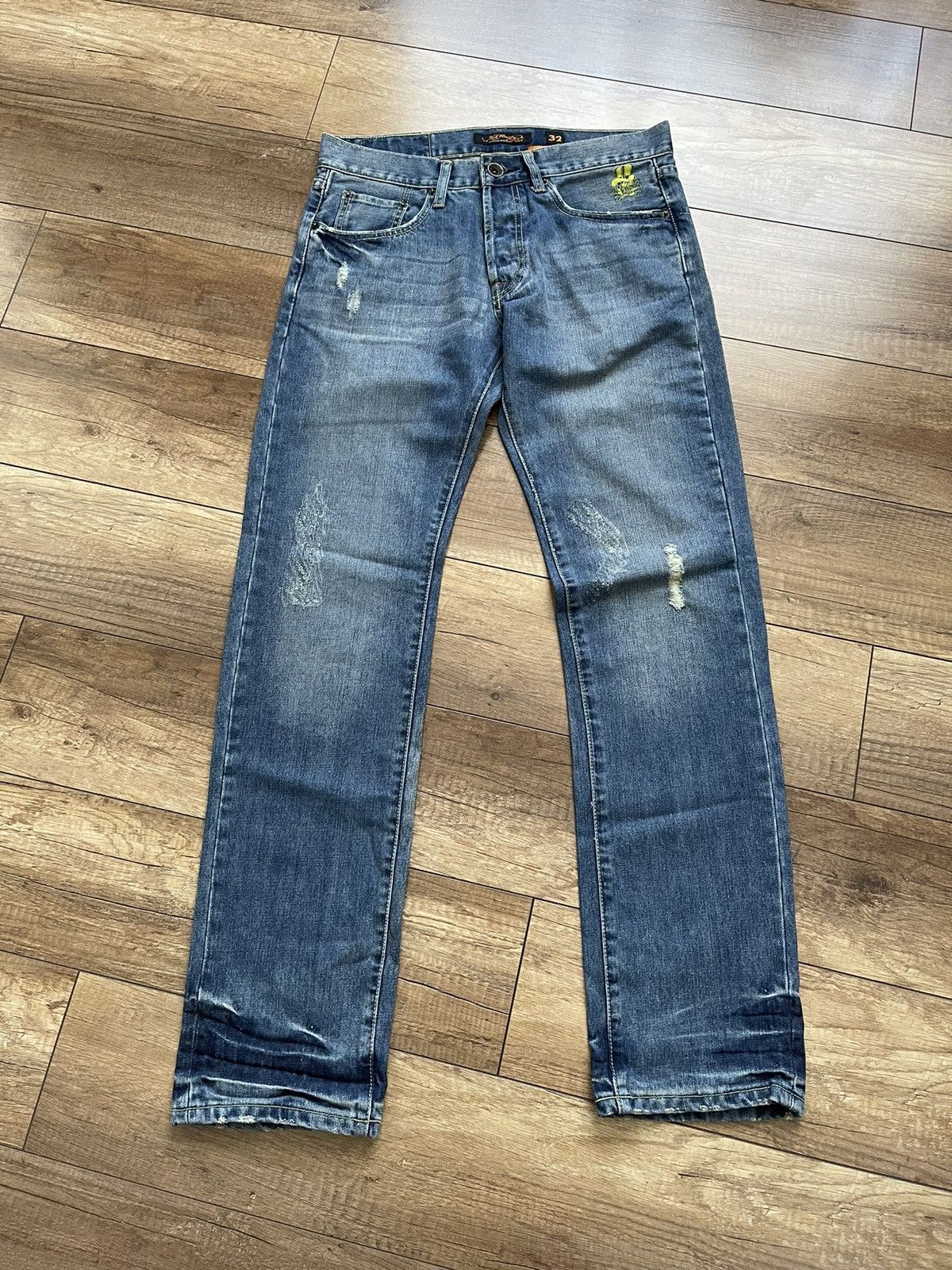 Ed Hardy Ed Hardy Vintage Snakes Denim Washed Jeans 90s Size US 32 / EU 48 - 6 Thumbnail