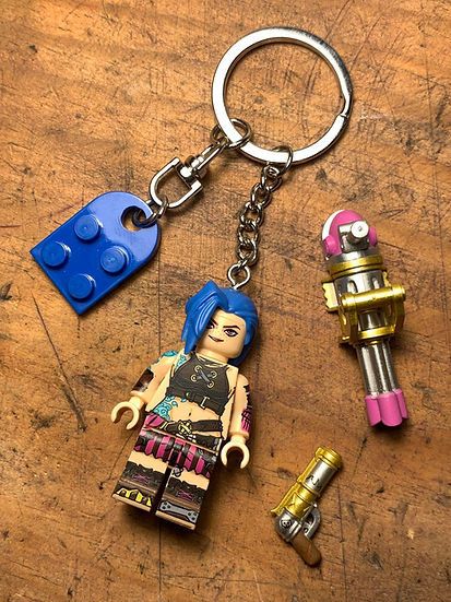 Cartoon Network × Handmade irritated studio arcane jinx vi anime keychain minifigure Size ONE SIZE - 6 Thumbnail