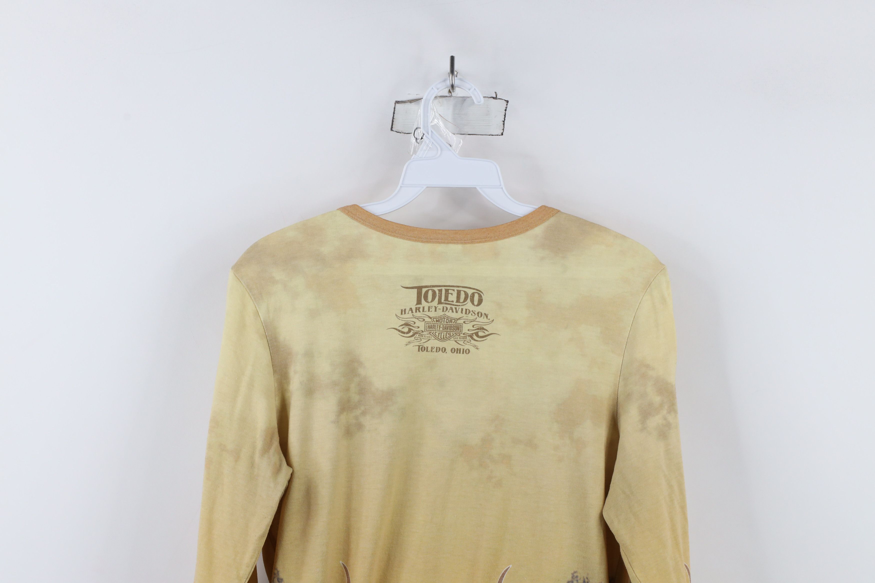 Harley Davidson × Vintage Vintage Y2K Harley Davidson Flames All Over Print T-Shirt Size M / US 6-8 / IT 42-44 - 13 Thumbnail