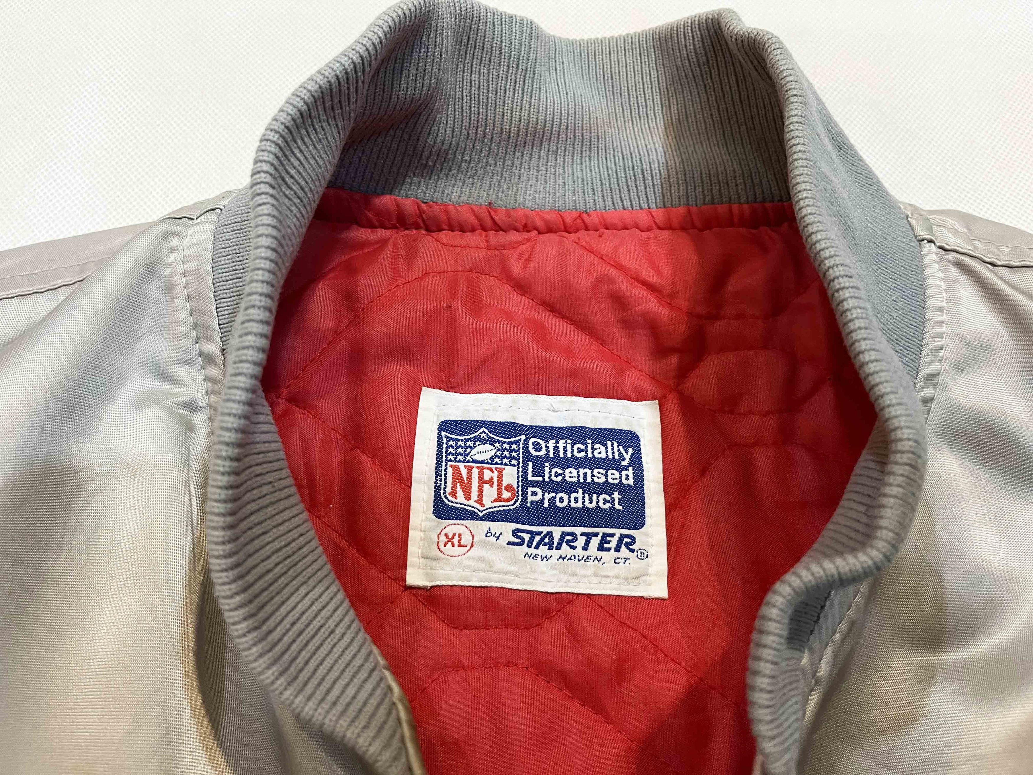 NFL × Starter × Vintage Vintage Starter NFL Atlanta Falcons Satin Bomber Jacket Size US XL / EU 56 / 4 - 4 Thumbnail