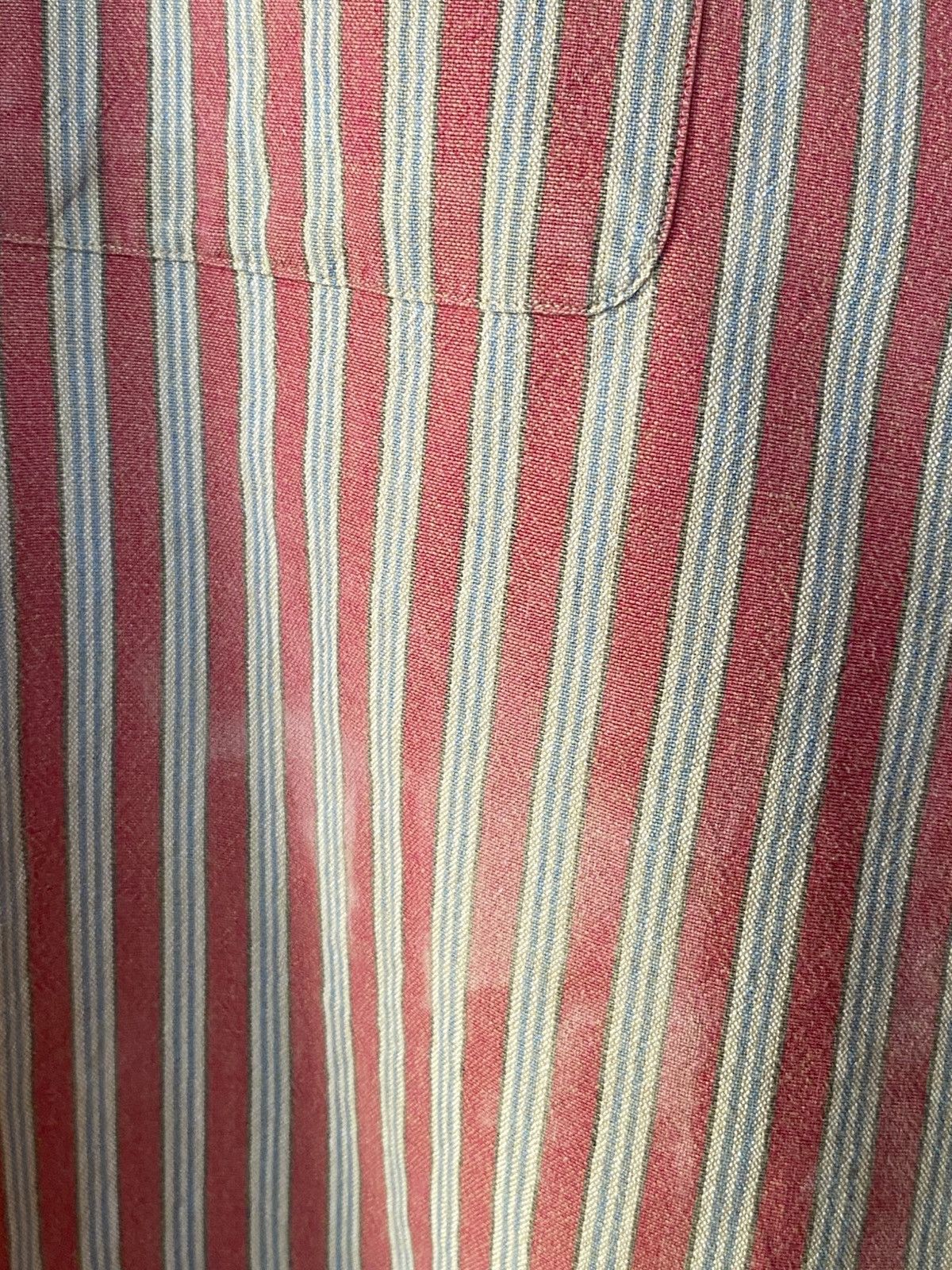 Polo Ralph Lauren Vintage 90s Polo Ralph Lauren Striped Two-Pocket Button-Up Mandarin Collar Long Sleeve Shirt Kemeja Size US XXL / EU 58 / 5 - 9 Thumbnail