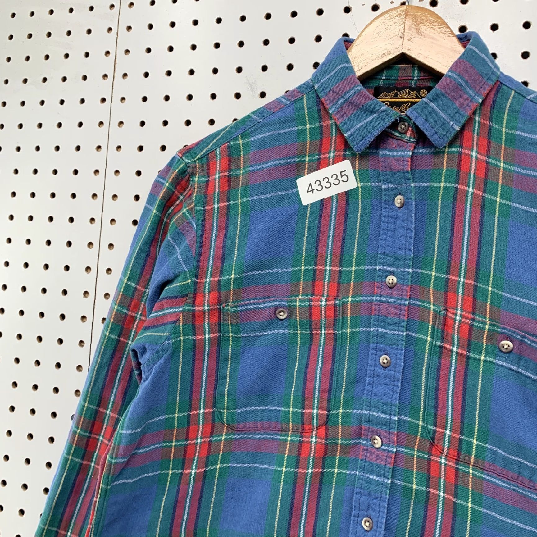 Eddie Bauer VTG Eddie Bauer Plaid Button-Up Shirt Women S 12 Blue Long Sleeve Cotton Made USA Ladies Shirt 90s Style Mens Women? Size XL / US 12-14 / IT 48-50 - 6 Thumbnail
