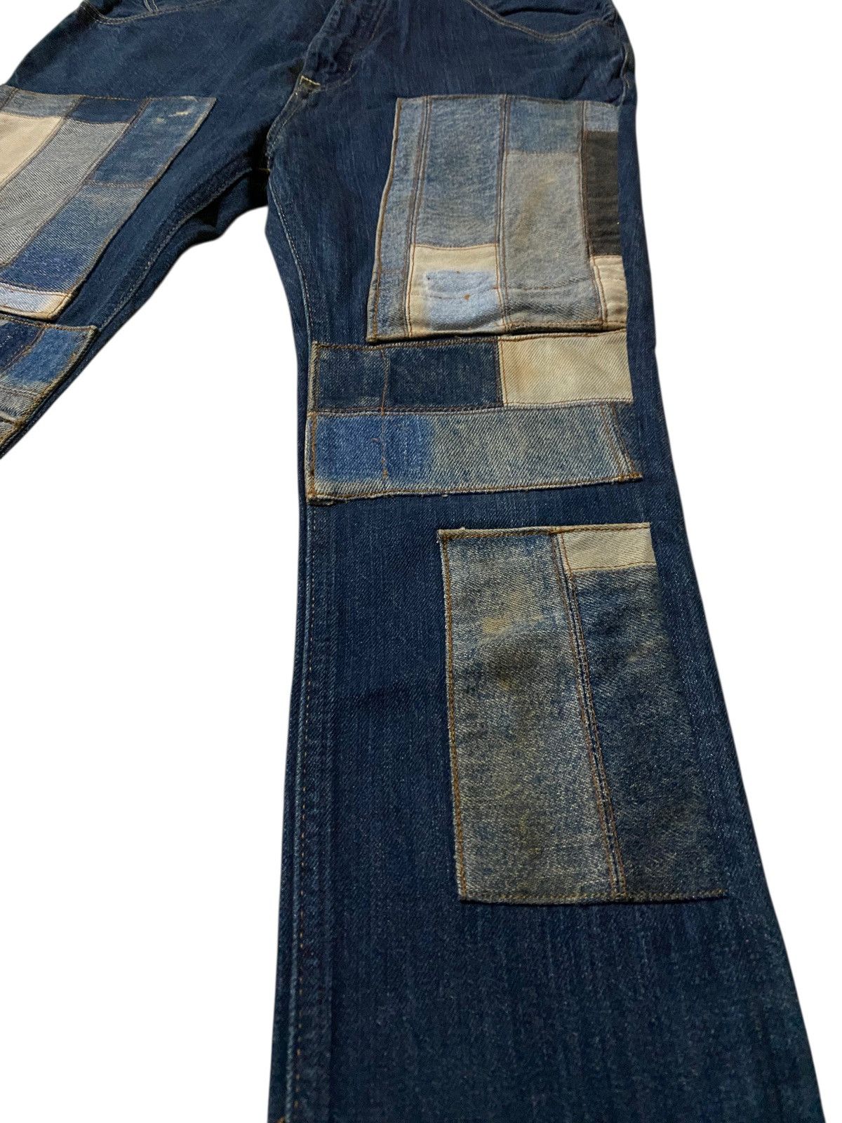 Kapital Kapital No 2 Denim Crop Croth Patchwork Buckle Back Denim Size US 29 - 5 Thumbnail