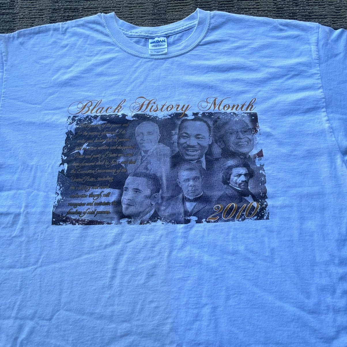 Vintage Early 2000’s Black History Month White T-shirt Size US XL / EU 56 / 4 - 2 Thumbnail
