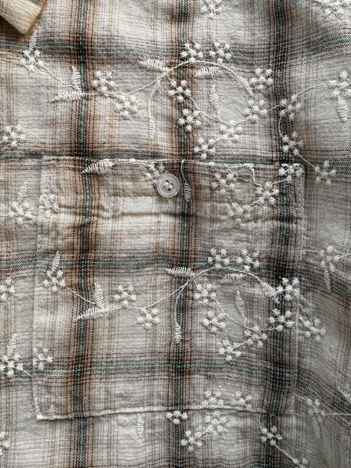 Other Vitesse Haute Cropped Boxy Embroidery Waffle Button Up L Size US L / EU 52-54 / 3 - 8 Thumbnail
