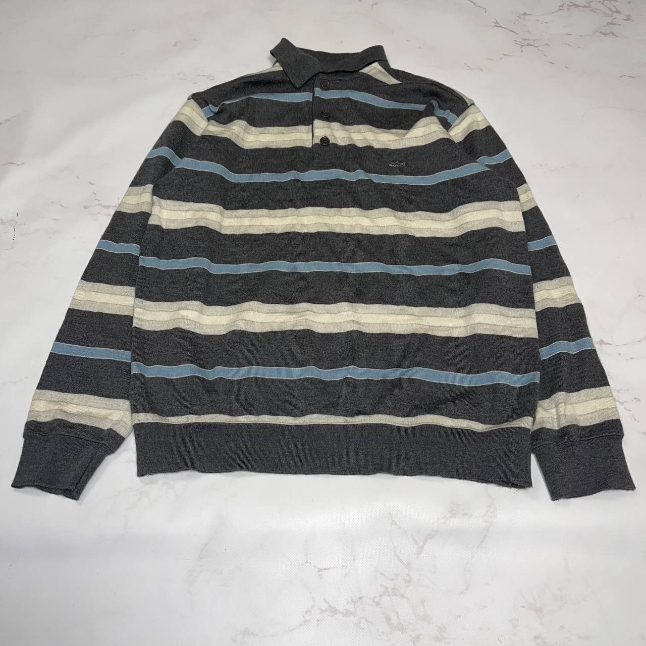 Paul & Shark PAUL & SHARK 100% Wool Striped Sweater Rugby Shirt Size US M / EU 48-50 / 2 - 3 Thumbnail