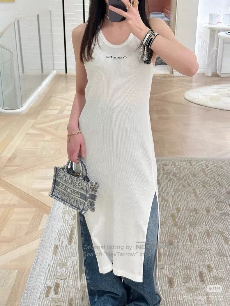 Dior Dior White knitted dress Size XS / US 0-2 / IT 36-38 - 3 Thumbnail