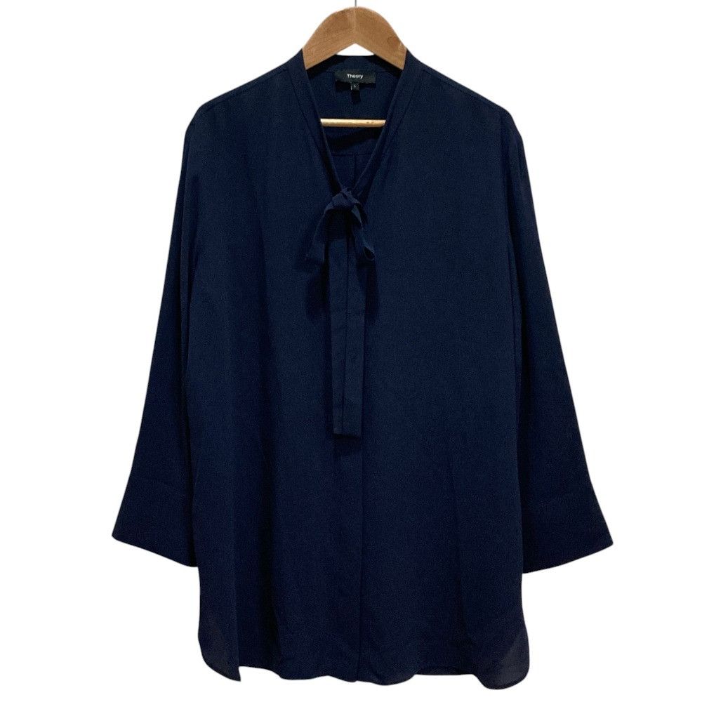 Theory Theory Theory TP GGT Ribbon Tie Blouse Textile Tops DUTY FREE for USA Size ONE SIZE - 1 Thumbnail