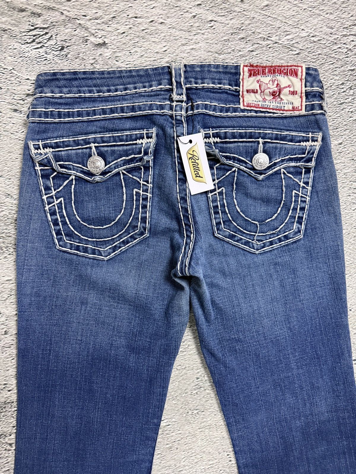 True Religion True Religion blue jeans white thick stitching Billy Size 30" / US 8 / IT 44 - 3 Thumbnail