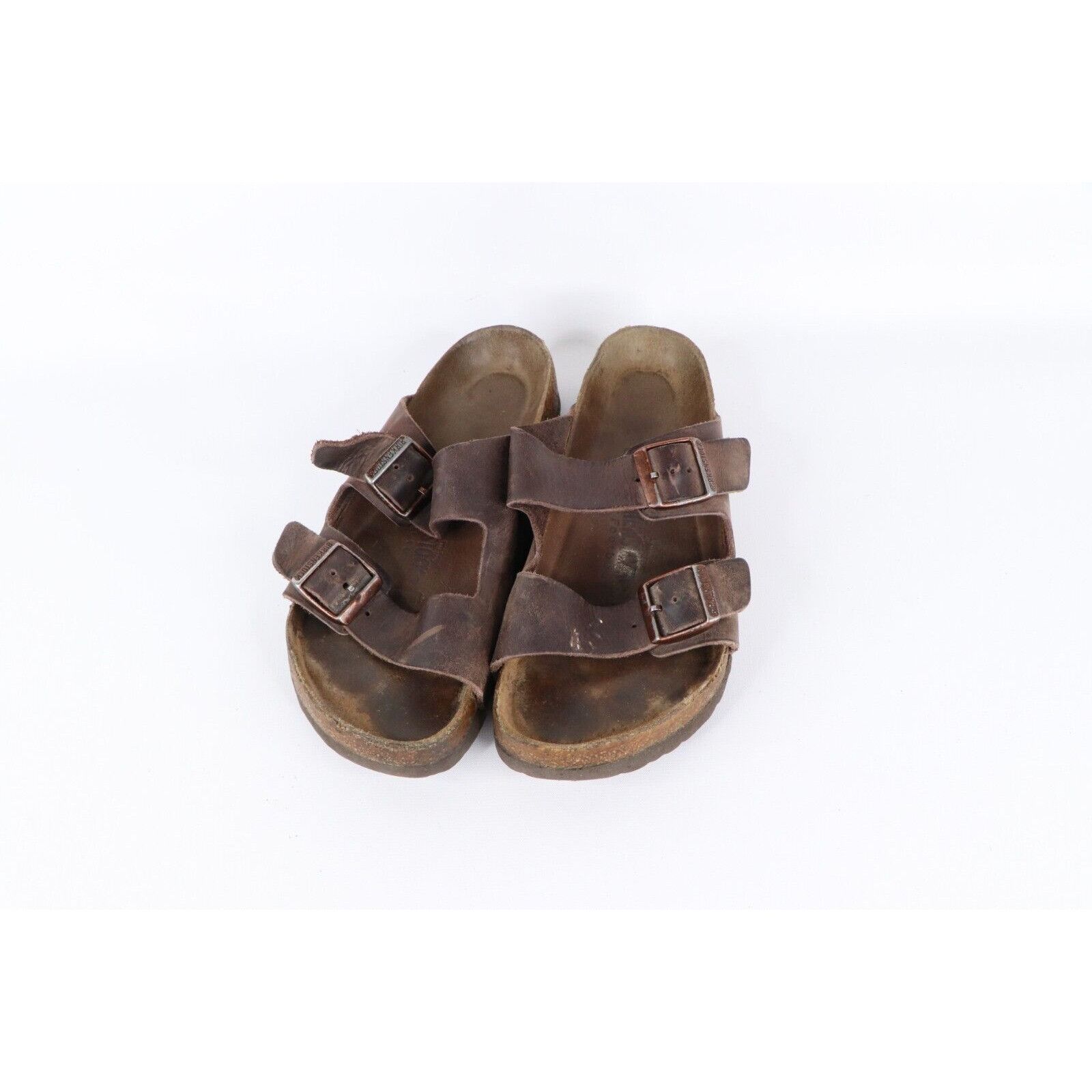 Birkenstock × Vintage Vintage Birkenstock Distressed Leather Buckle Sandals Size US 5 / IT 35 - 2 Thumbnail