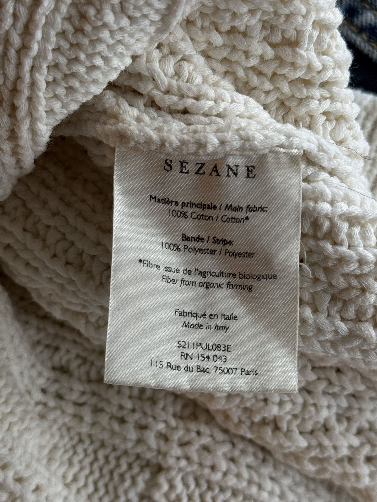 Designer × Sezane Sezane oldmoney style cable knit sweater Size L / US 10 / IT 46 - 9 Thumbnail