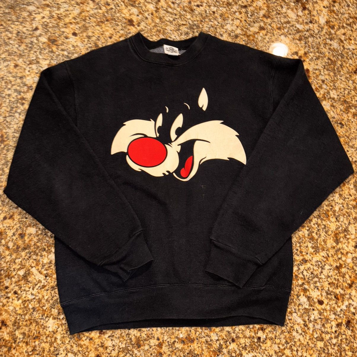 Acme Clothing Vintage 90s Sylvester Looney Tunes Crewneck – Black Size US L / EU 52-54 / 3 - 1 Thumbnail