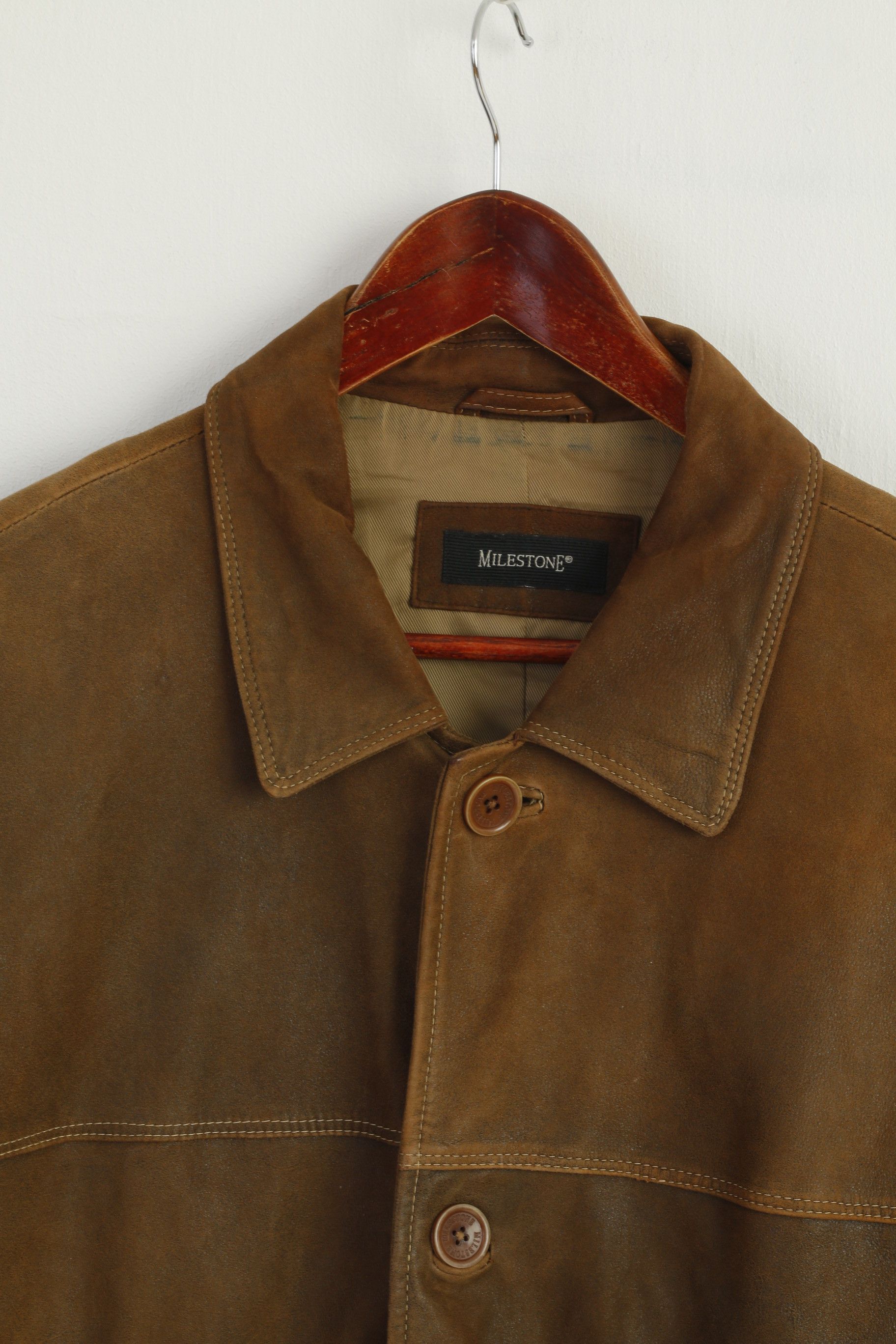 Milestone Milestone Men 50 M Jacket Brown Goat Leather 9698 Size US M / EU 48-50 / 2 - 3 Thumbnail