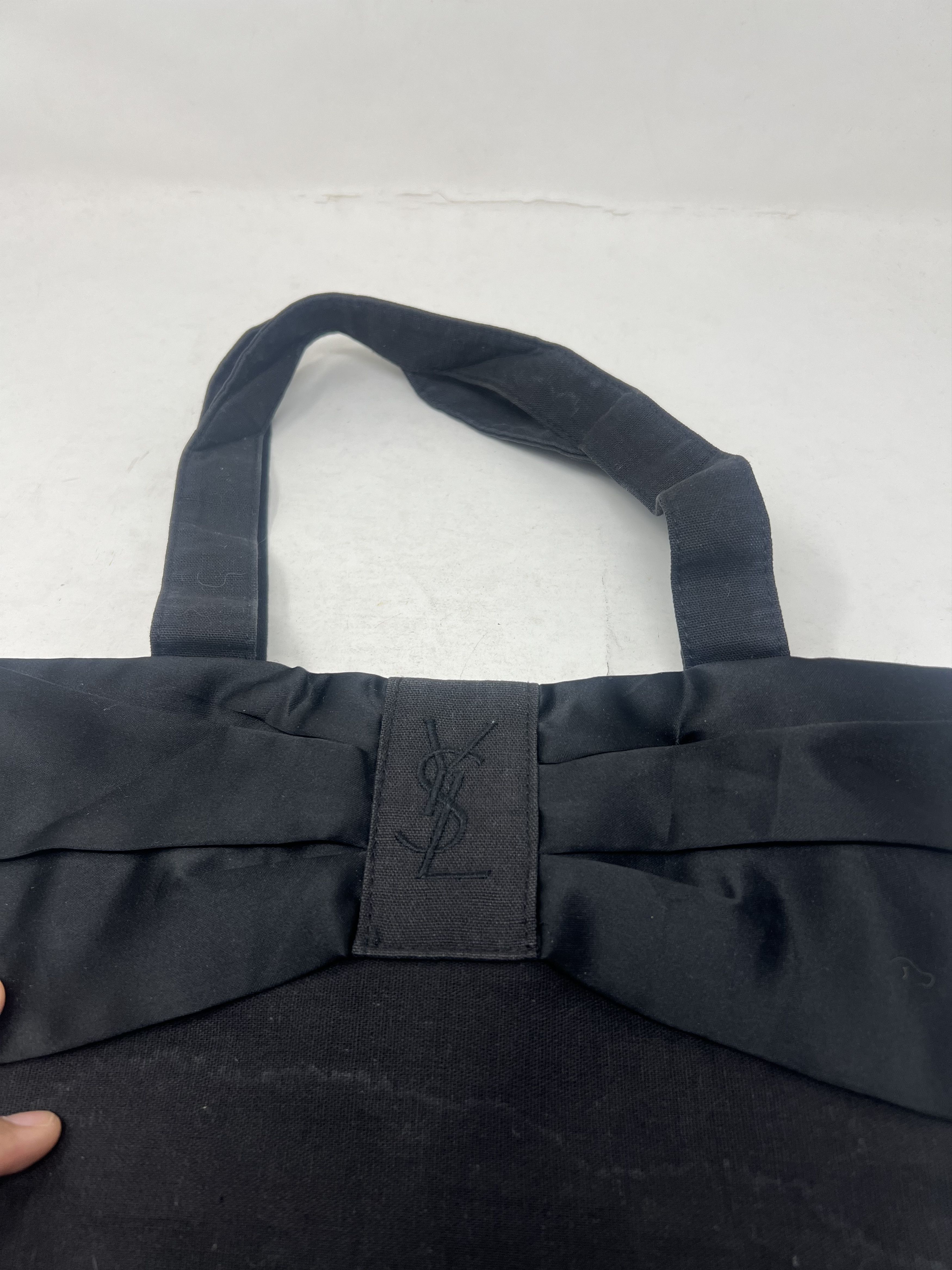 Yves Saint Laurent Yves Saint Laurent Parfums Ribbon Black Tote Bag Size ONE SIZE - 10 Thumbnail