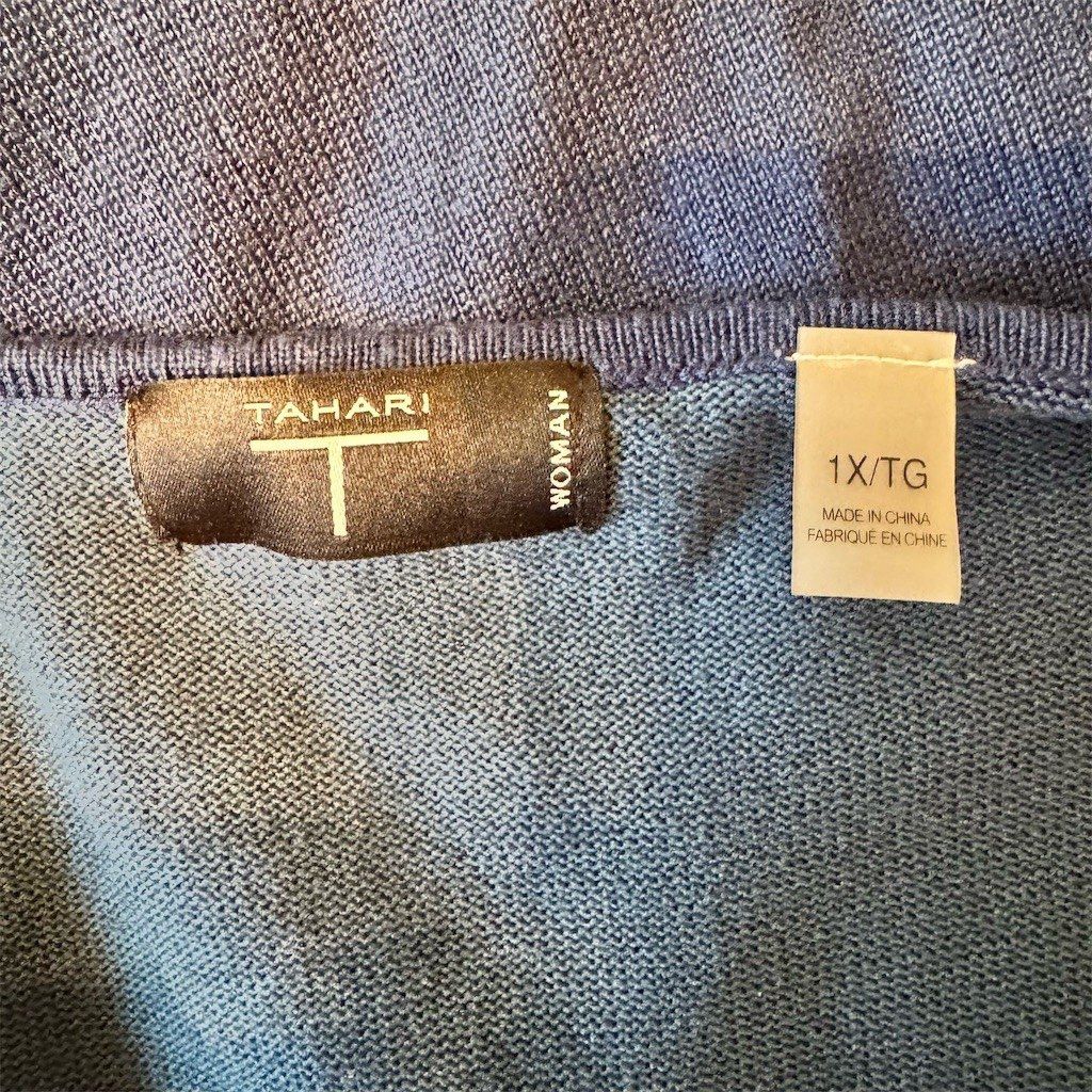 Elie Tahari Tahari Sweater Womens Plus 1X Cobalt Blue Scoop Neck Tunic Size XL / US 12-14 / IT 48-50 - 5 Thumbnail