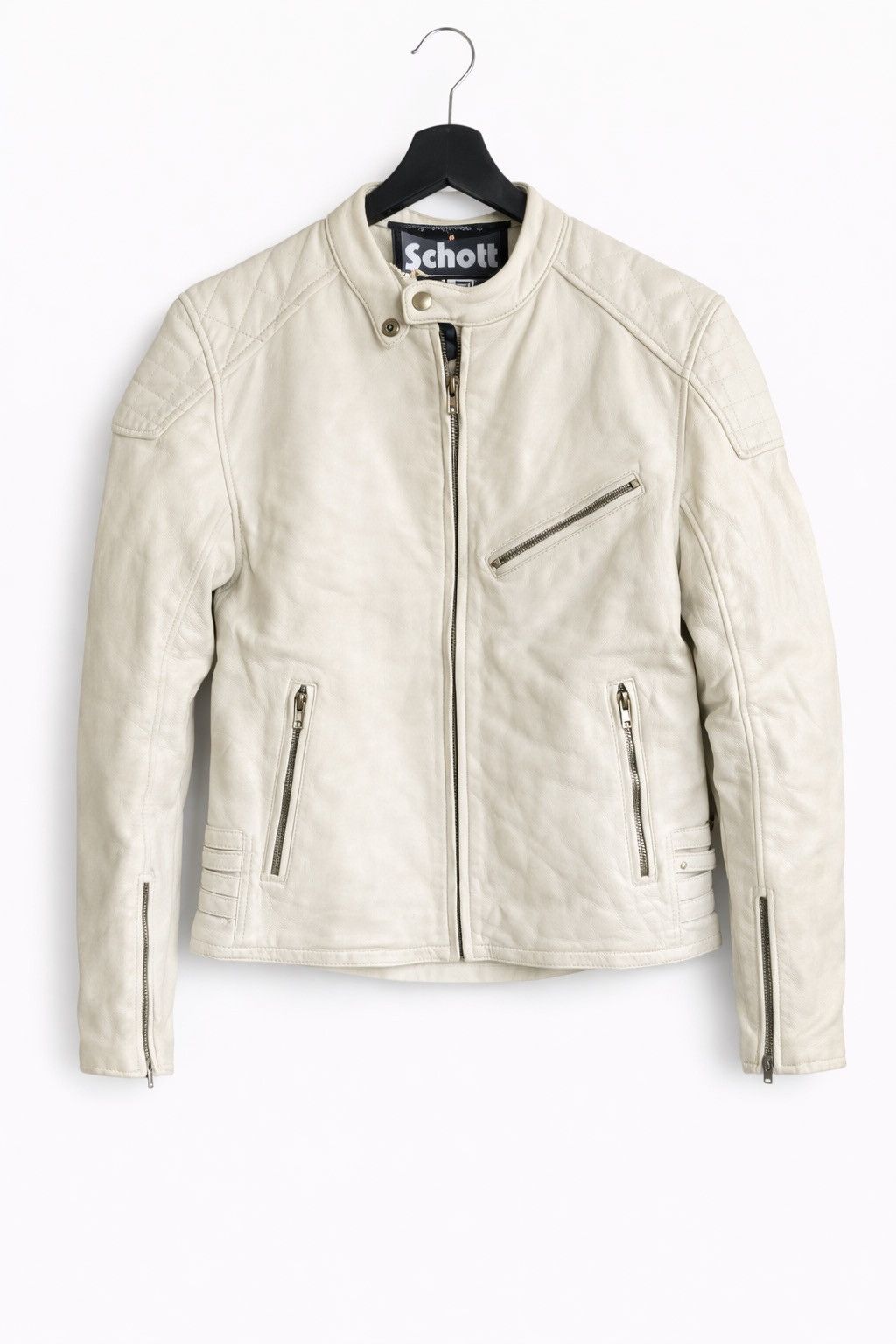 Schott Vintage **Schott NYC Café Racer Jacket Motorcycle Biker Size US L / EU 52-54 / 3 - 1 Thumbnail